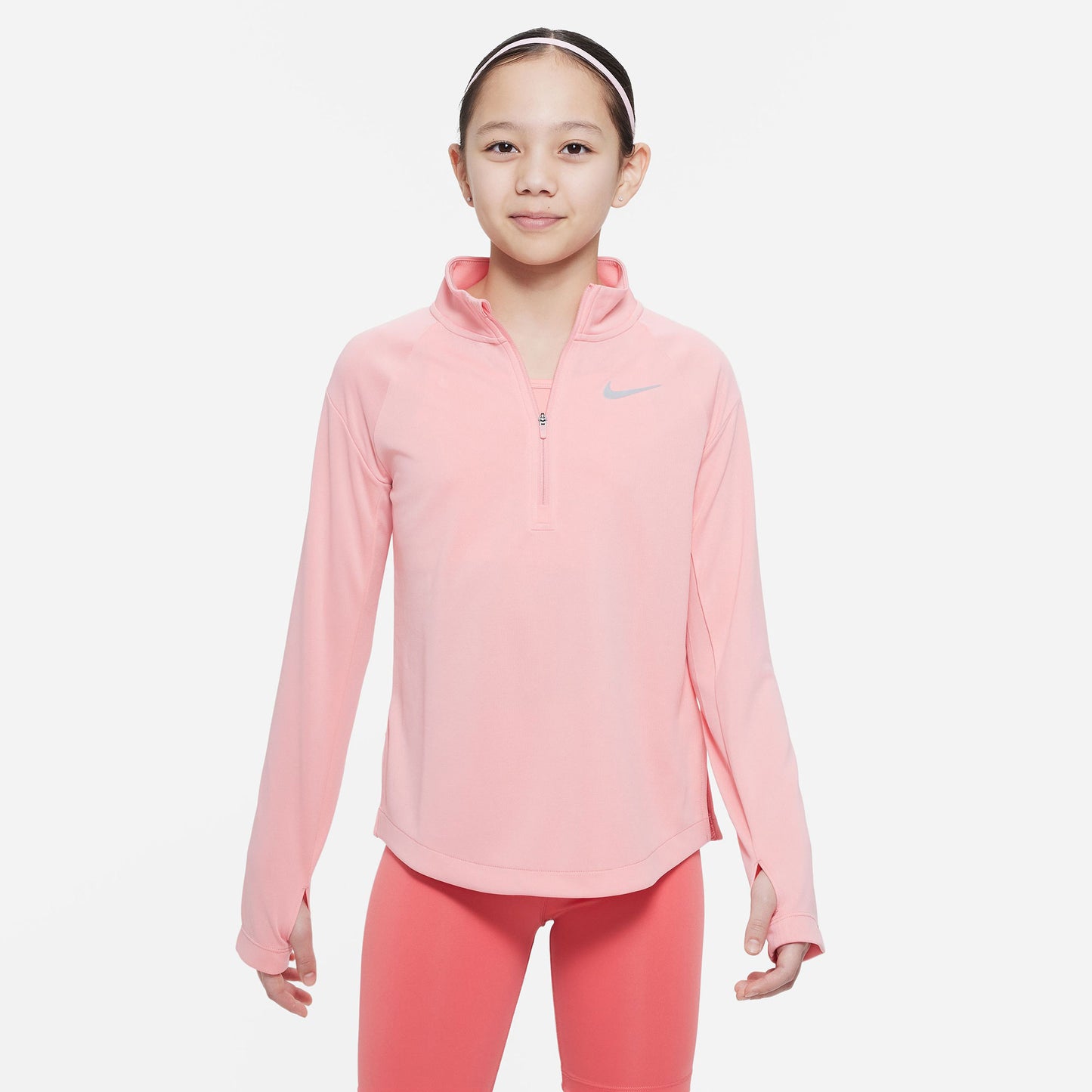 Nike Dri-FIT Girls' Long-Sleeve Top Pink (1)