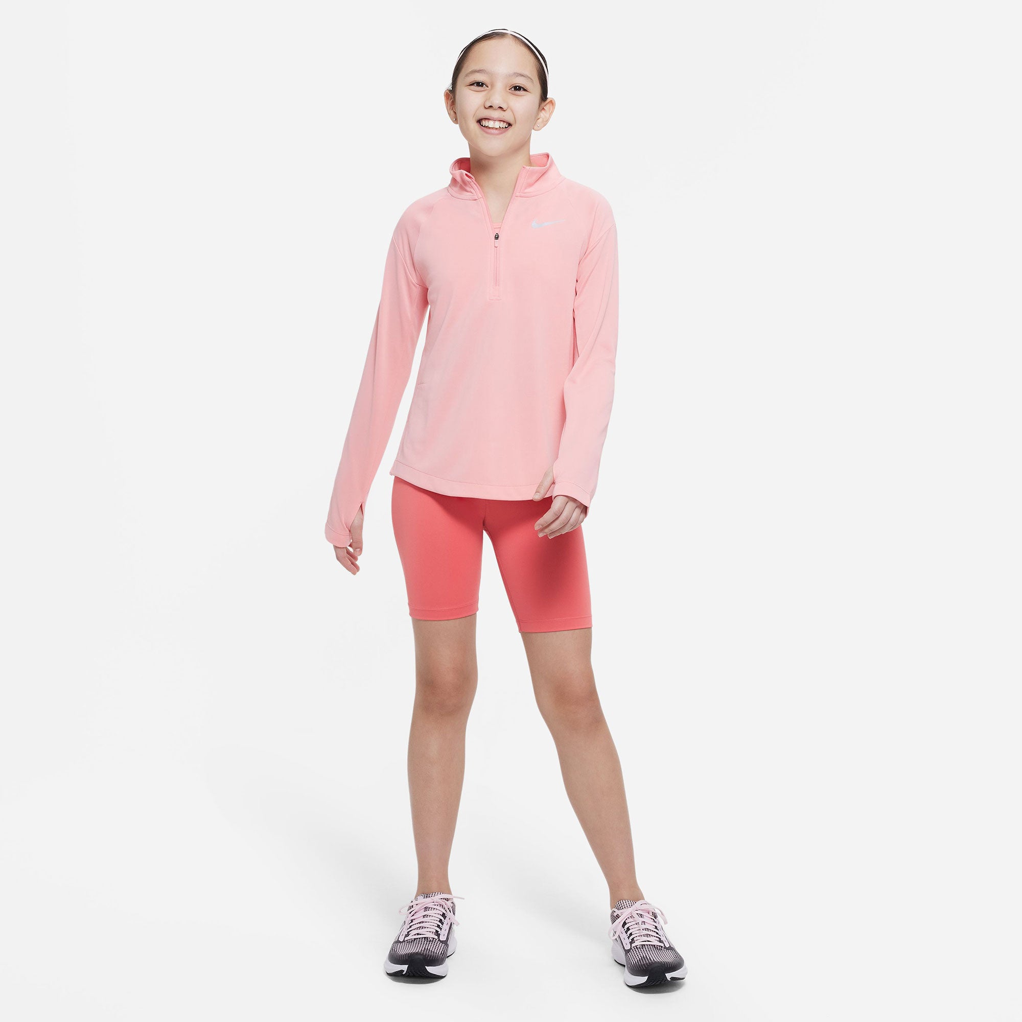 Nike Dri-FIT Girls' Long-Sleeve Top Pink (6)