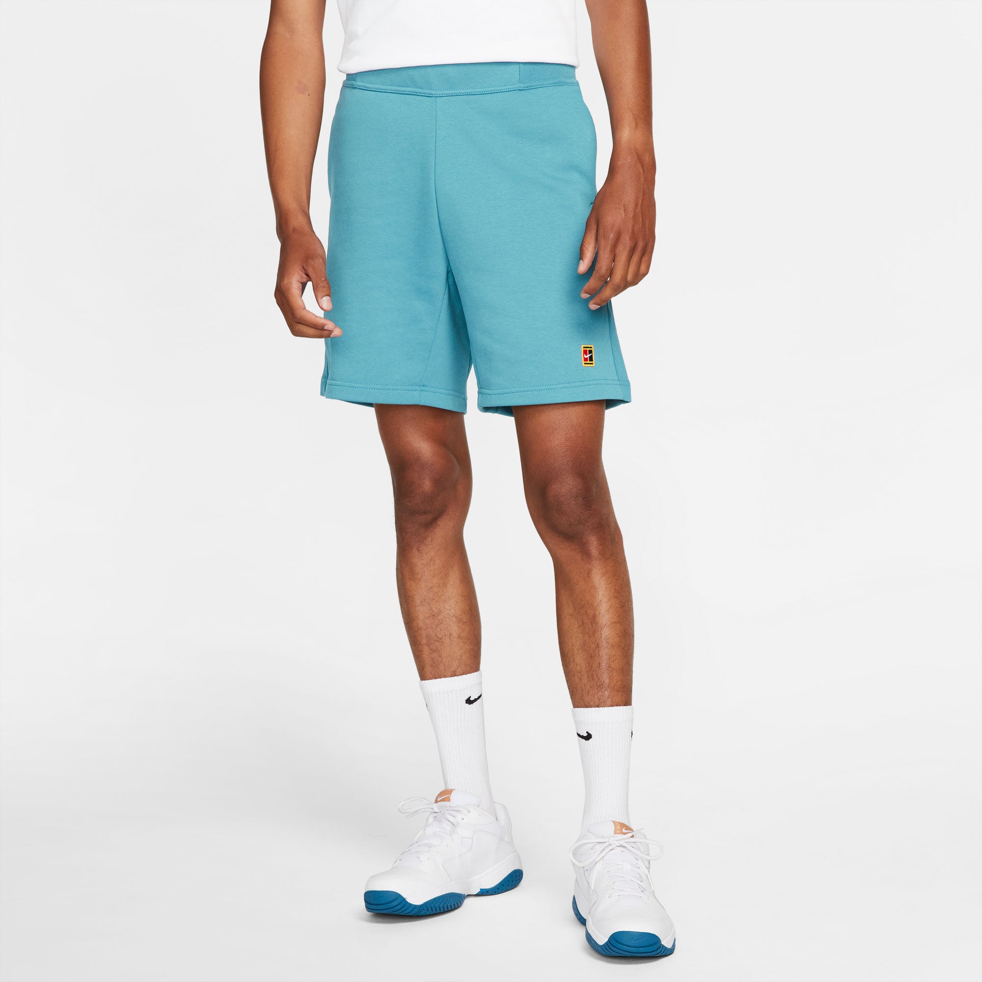 Nike Dri-FIT Heritage Men's Fleece Tennis Shorts Blue (1)