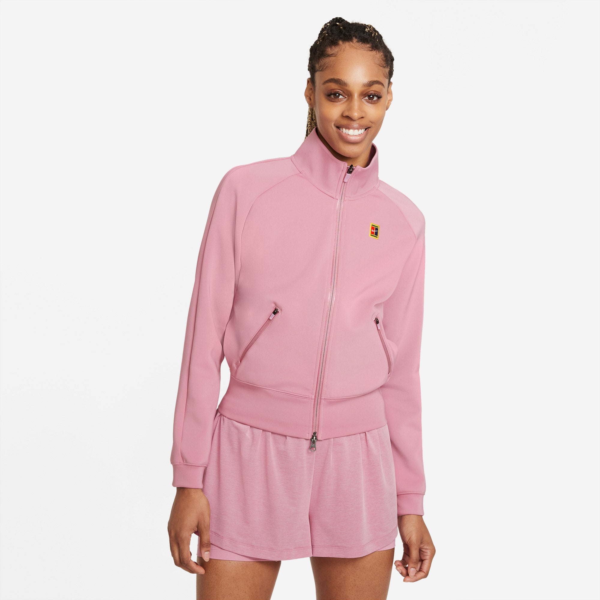 Nike Dri-FIT Heritage Women's Full-Zip Tennis Jacket Pink (1)