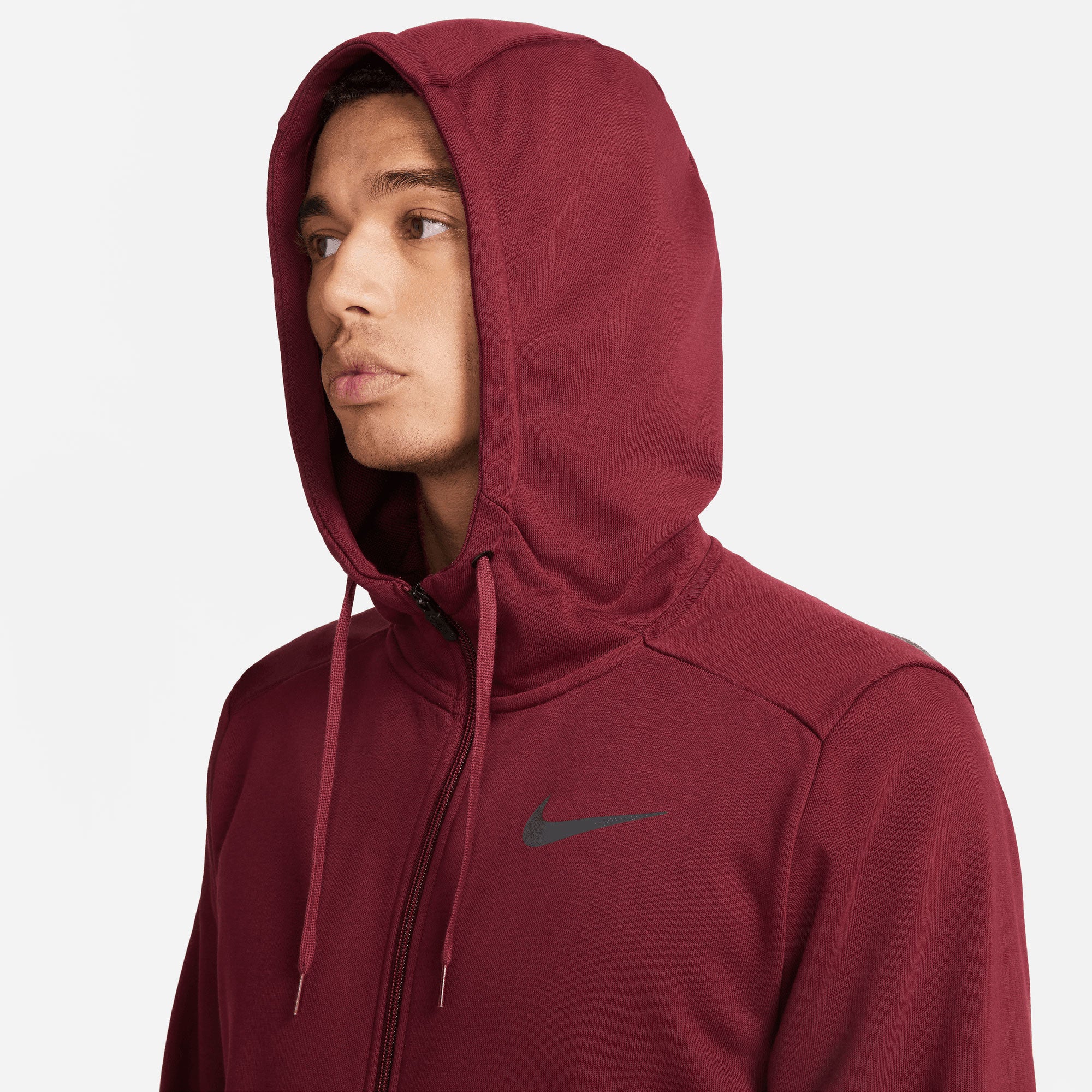 Nike Dri-FIT Men's Fleece Full-Zip Training Hoodie Red (3)