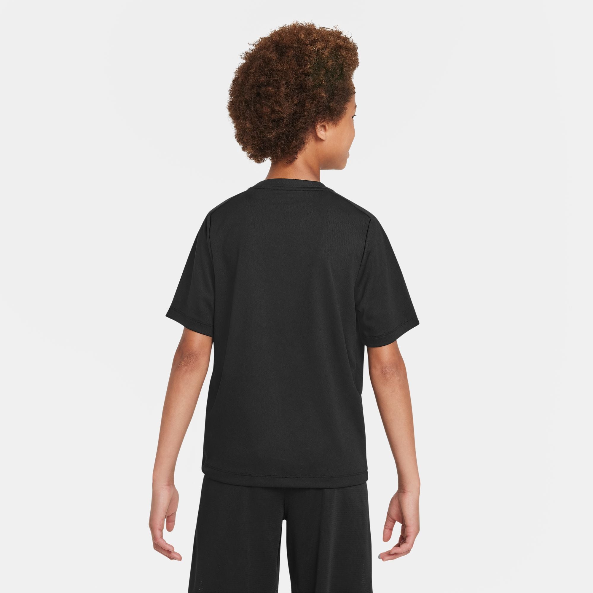 Nike Dri-FIT Multi Boys' Short Sleeve Shirt Black (2)