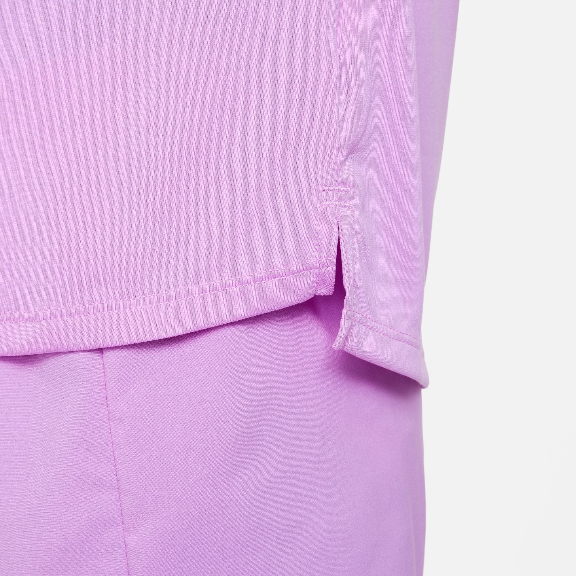 Nike Dri-FIT One Swoosh Girls' Short Sleeve Top Purple (4)