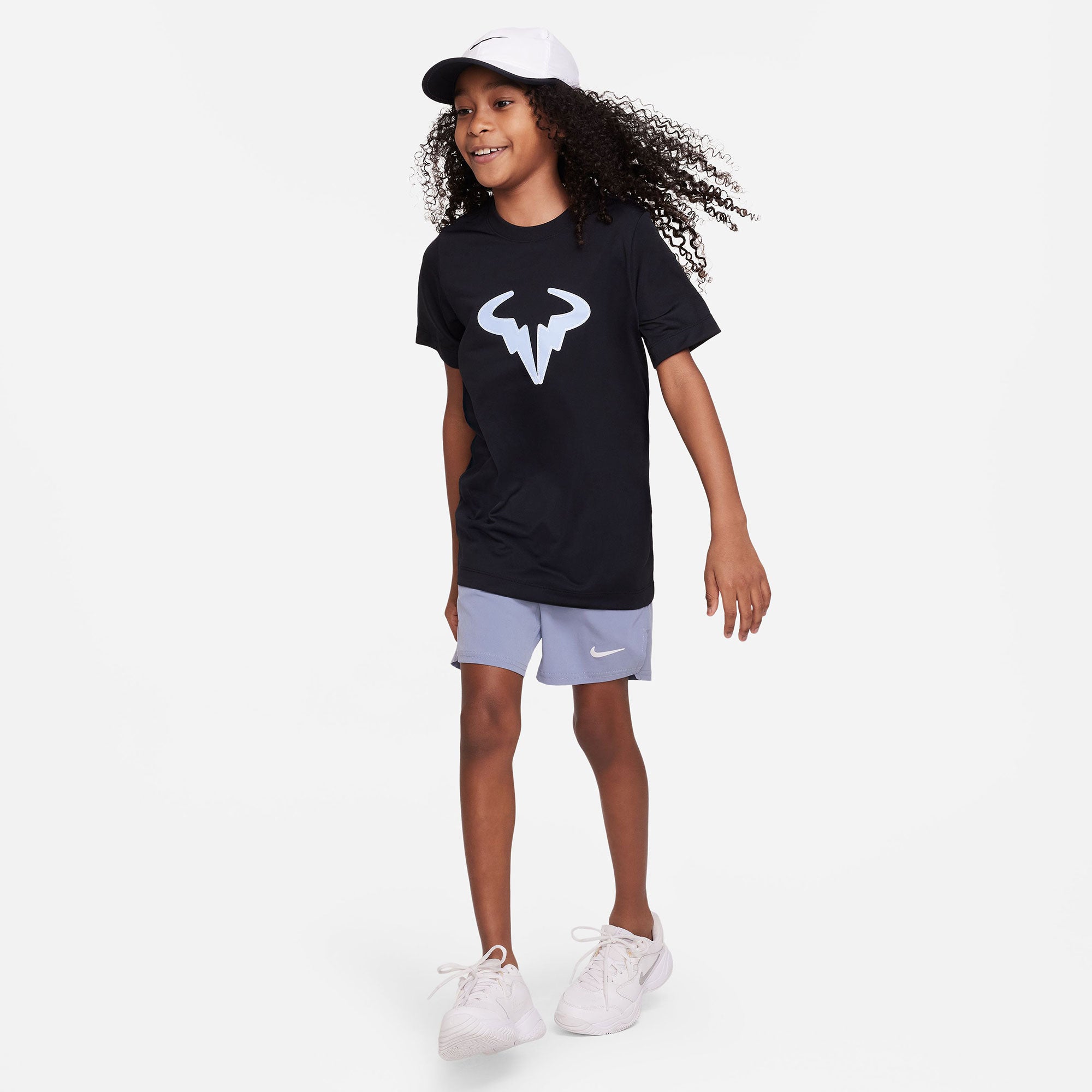 Nike Dri-FIT Rafa Boys' Tennis T-Shirt Black (4)