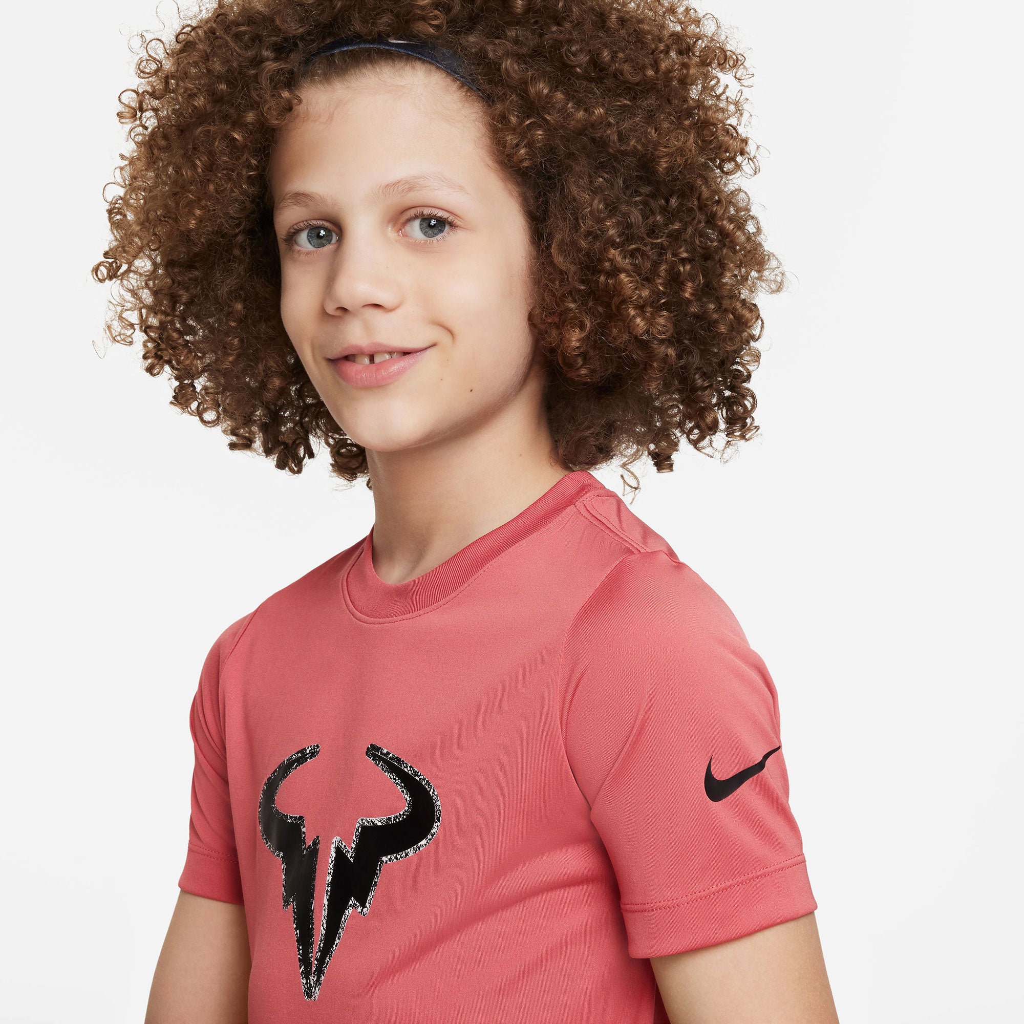 Nike Dri-FIT Rafa Boys' Tennis T-Shirt Red (3)