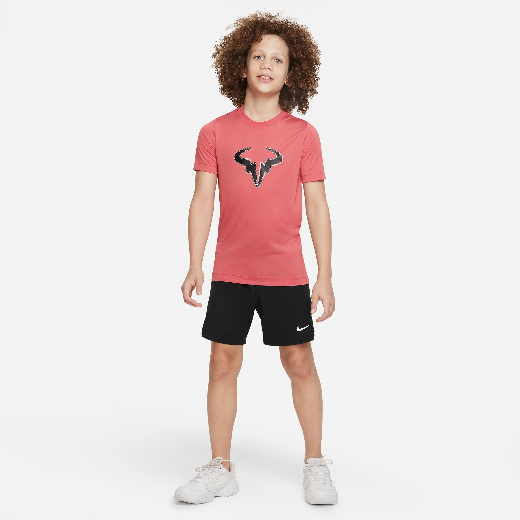 Nike Dri-FIT Rafa Boys' Tennis T-Shirt Red (4)