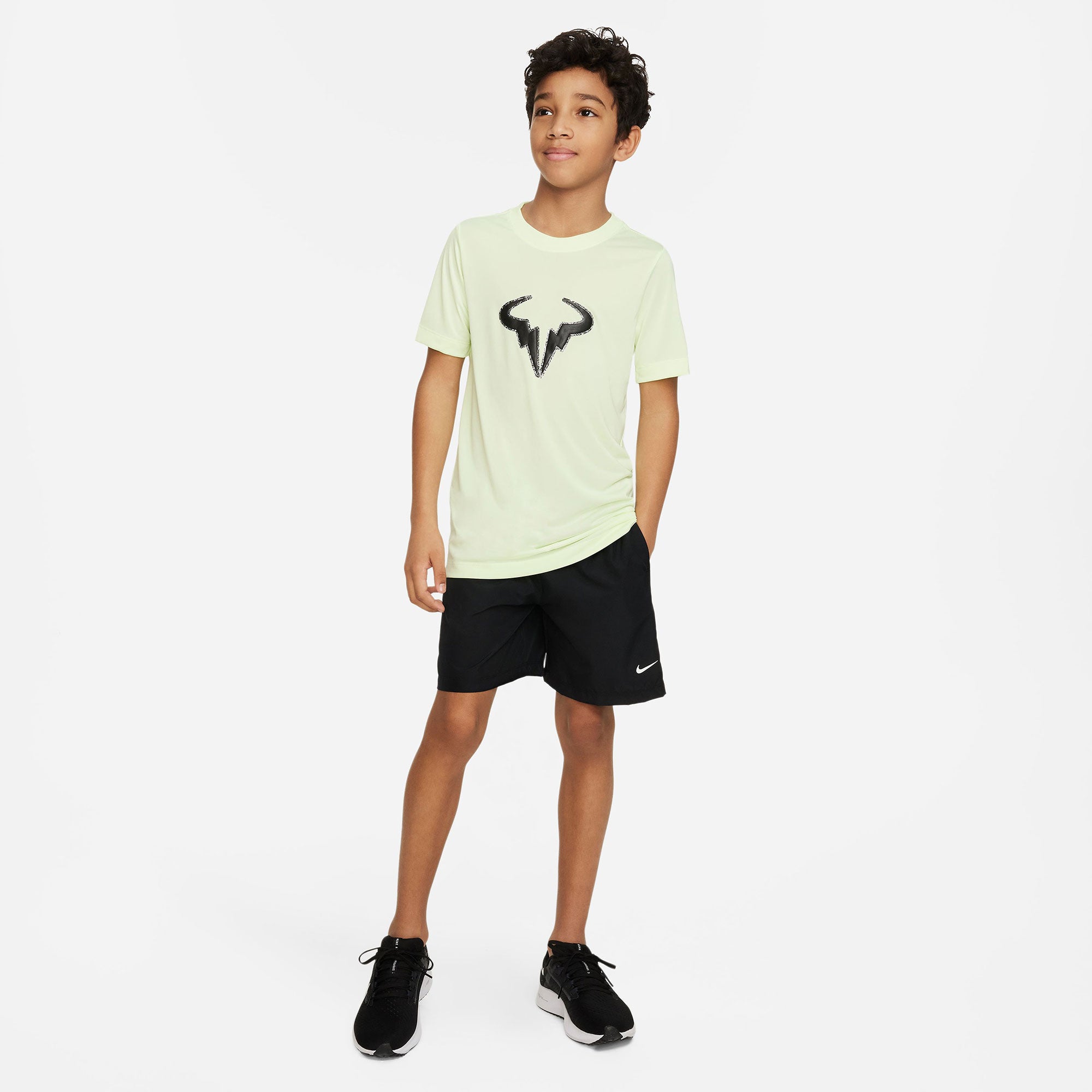 Nike Dri-FIT Rafa Boys' Tennis T-Shirt Yellow (5)