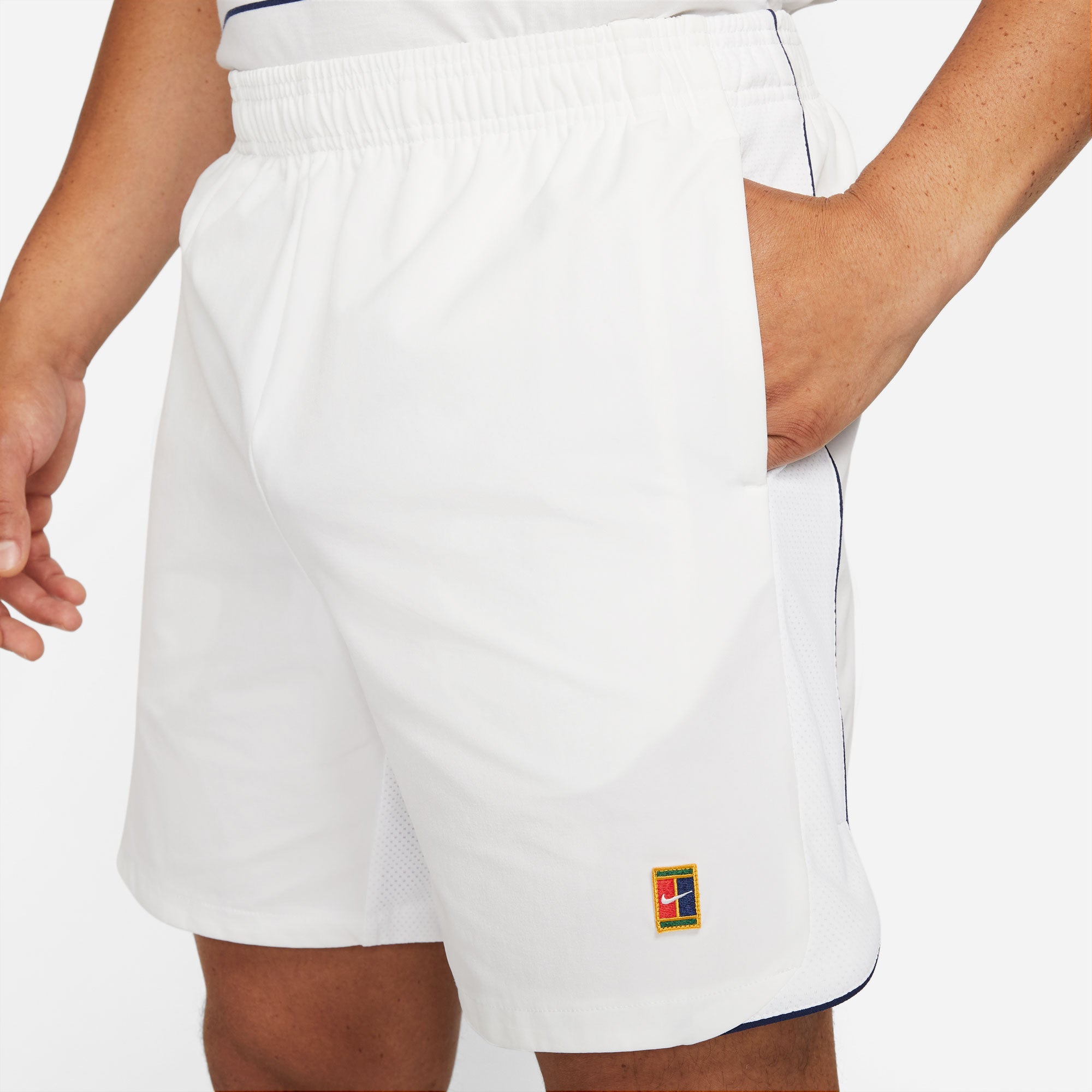 Nike Dri-FIT Slam Men's 7-Inch Tennis Shorts White (4)