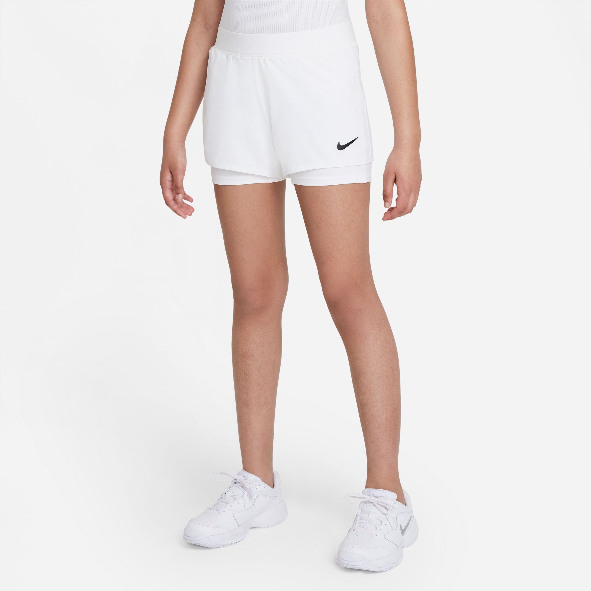 Nike Dri FIT Victory Girls' Tennis Shorts White (1)