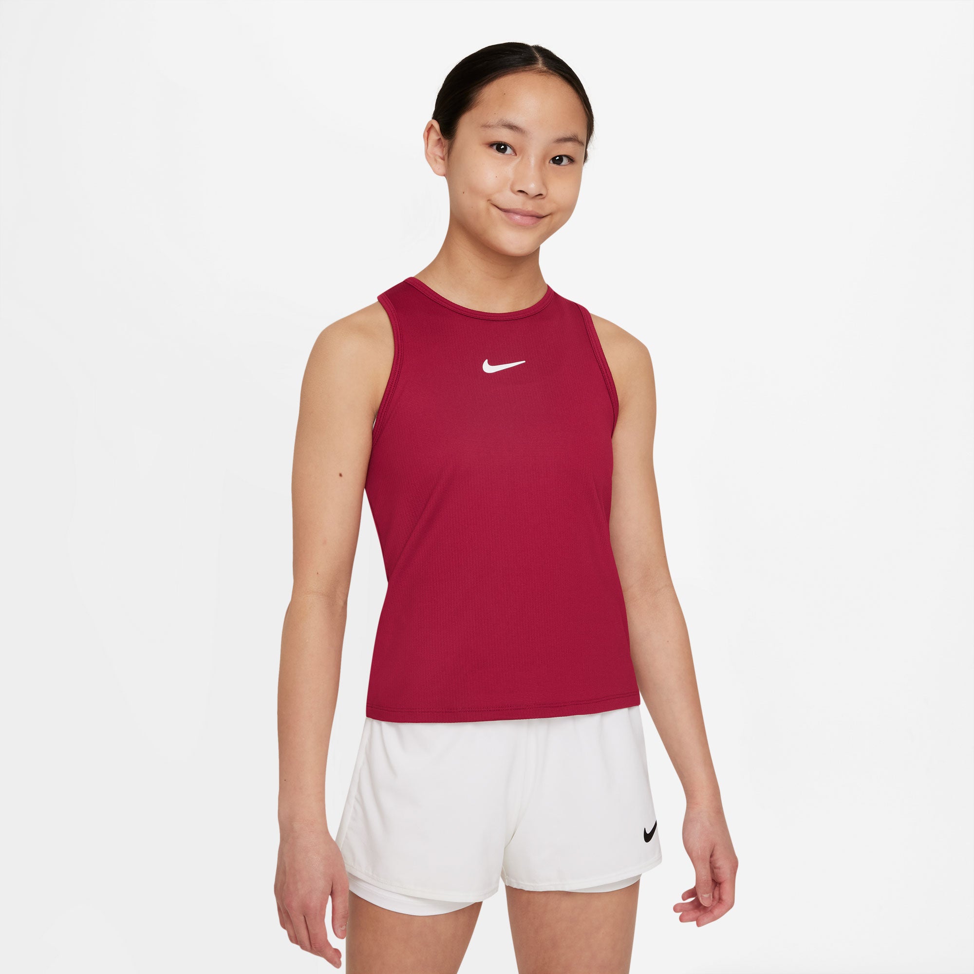 Nike Dri FIT Victory Girls' Tennis Tank Red (1)