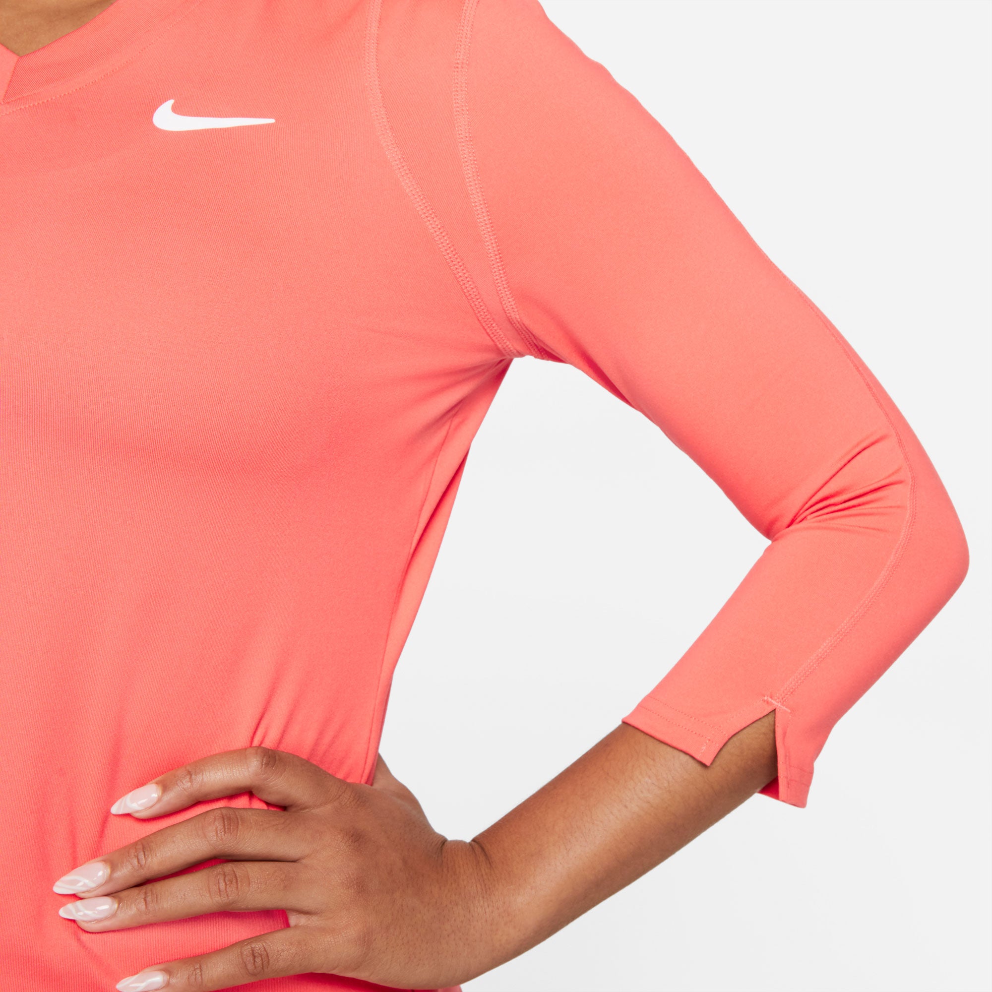 Nike Dri-FIT Victory Women's 3/4 Sleeve Tennis Shirt Orange (5)