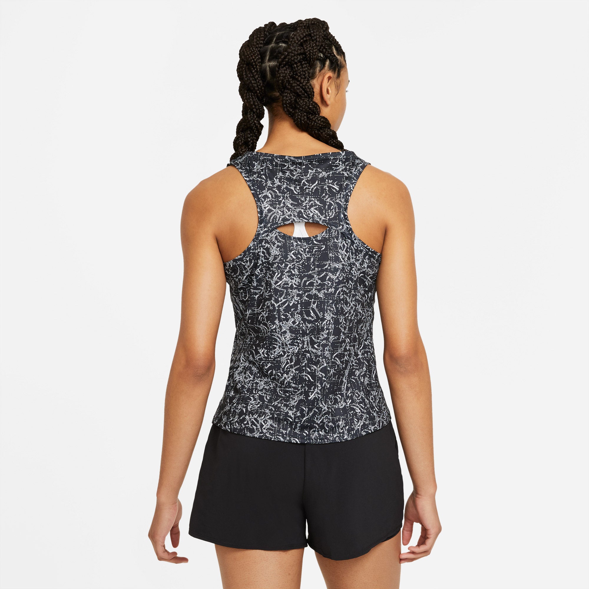 Nike Dri-FIT Victory Women's Printed Tennis Tank Black (2)