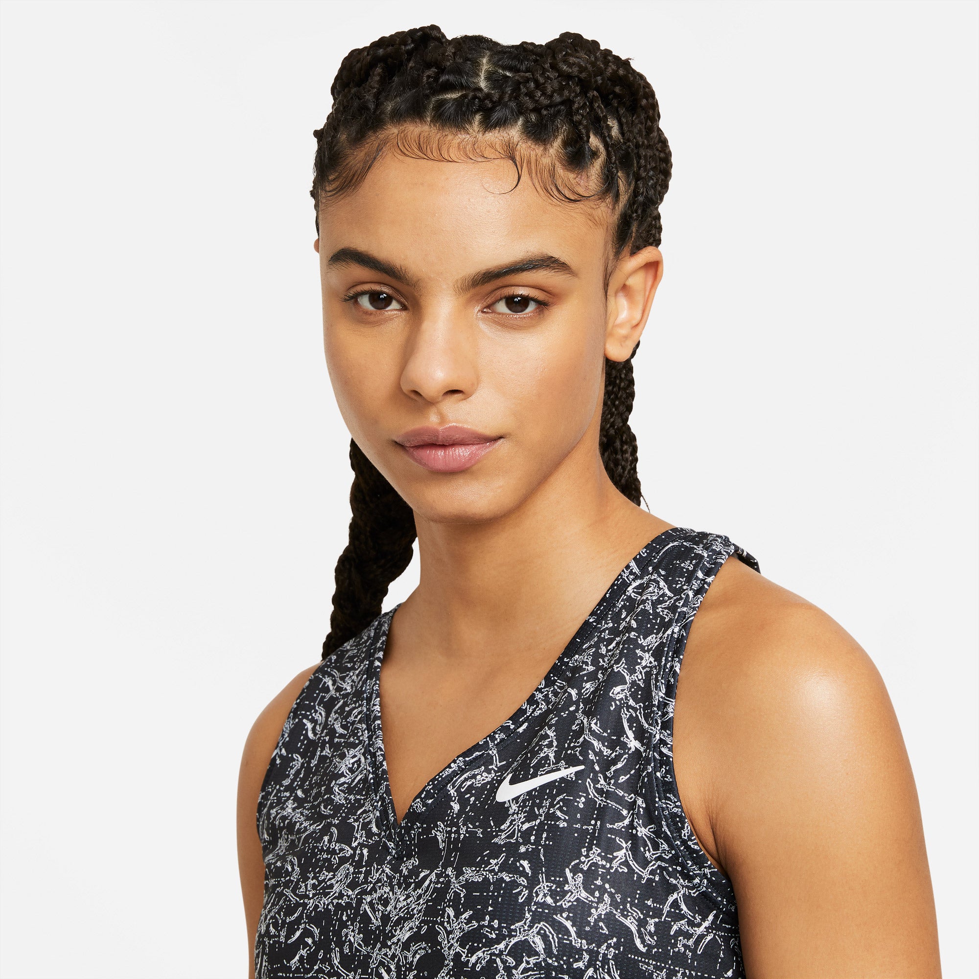 Nike Dri-FIT Victory Women's Printed Tennis Tank Black (4)