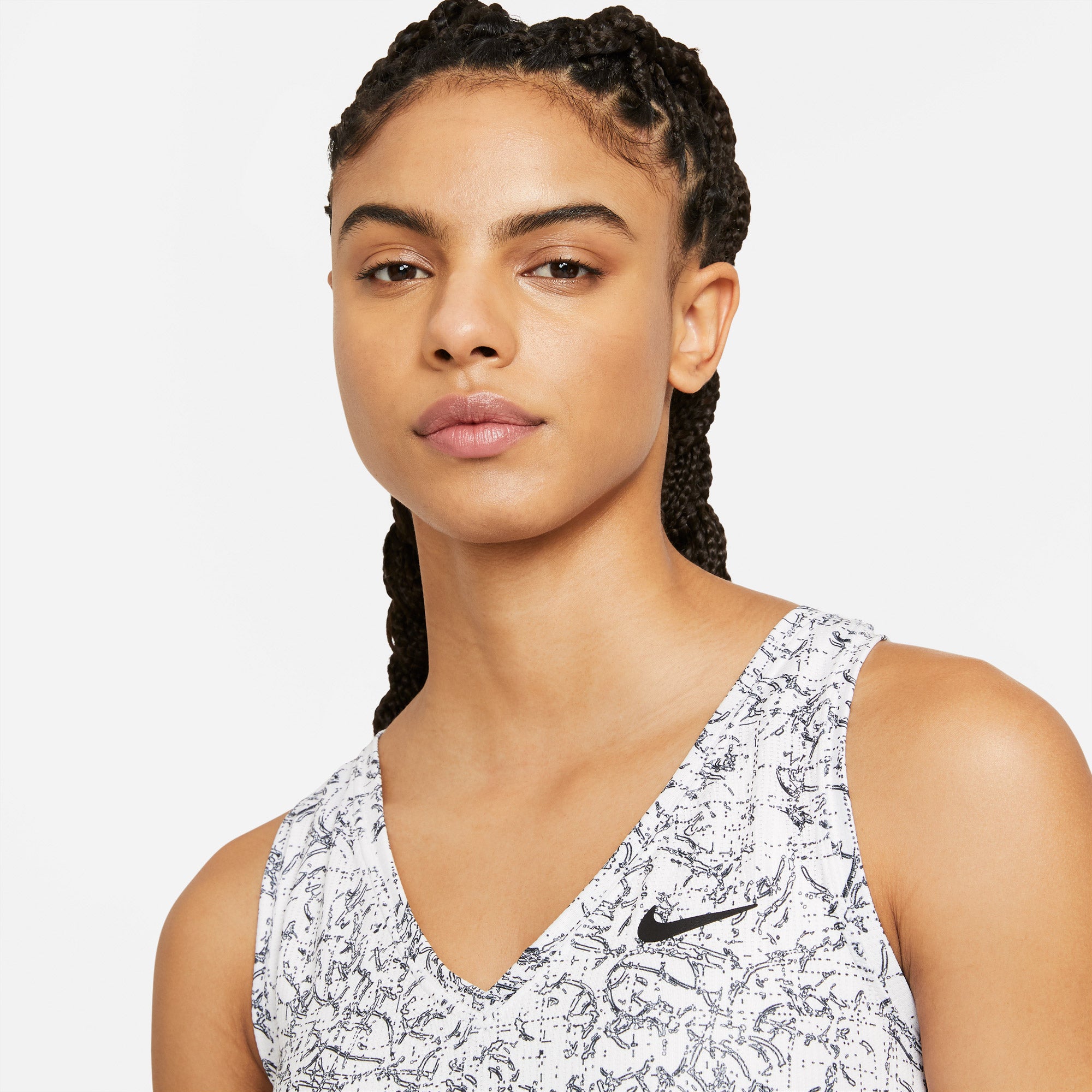 Nike Dri-FIT Victory Women's Printed Tennis Tank White (4)