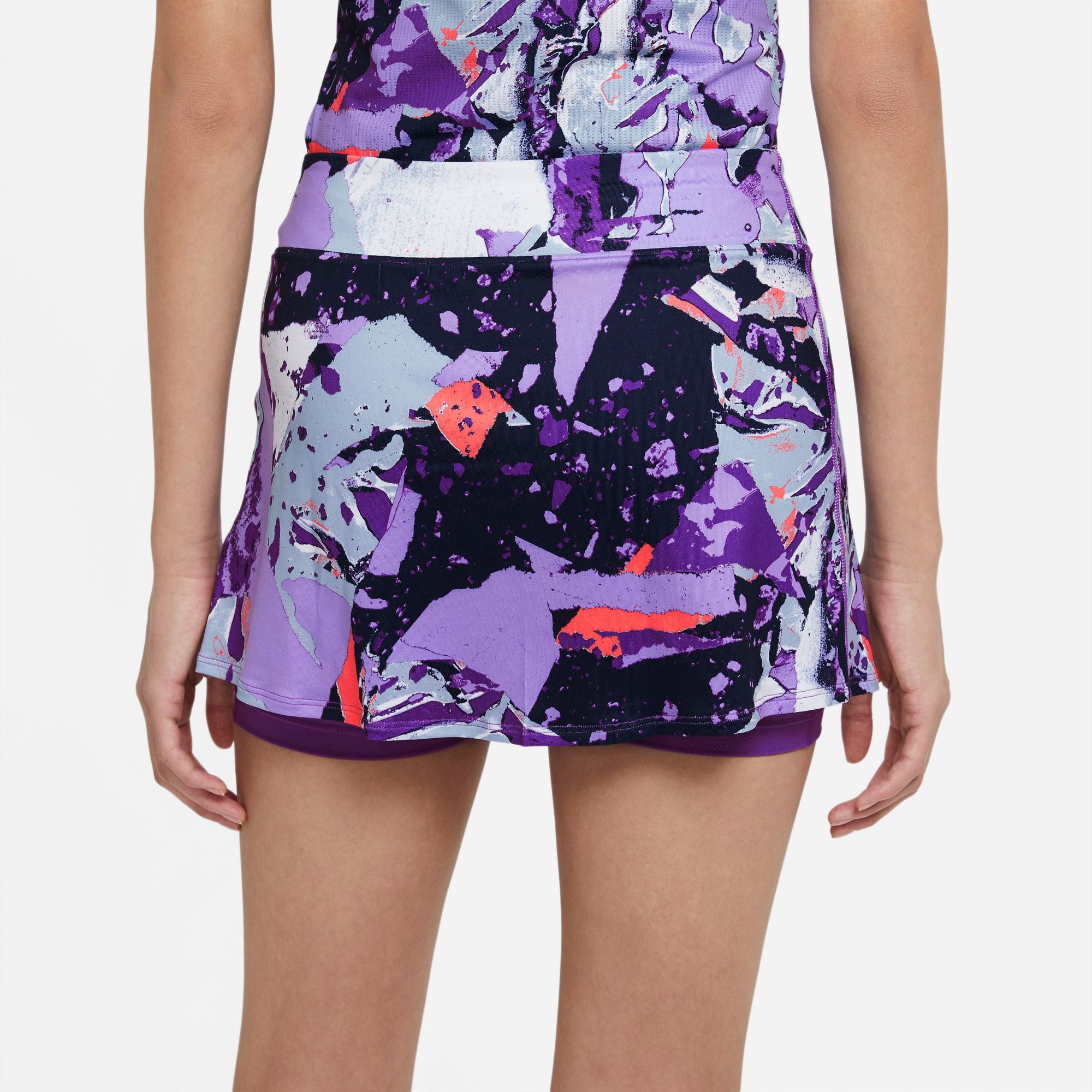 Nike Dri-FIT Victory Women's Straight Printed Tennis Skirt Purple (2)