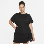 Nike Dri-FIT Victory Women's Tennis Shirt (Plus Size) Black (1)