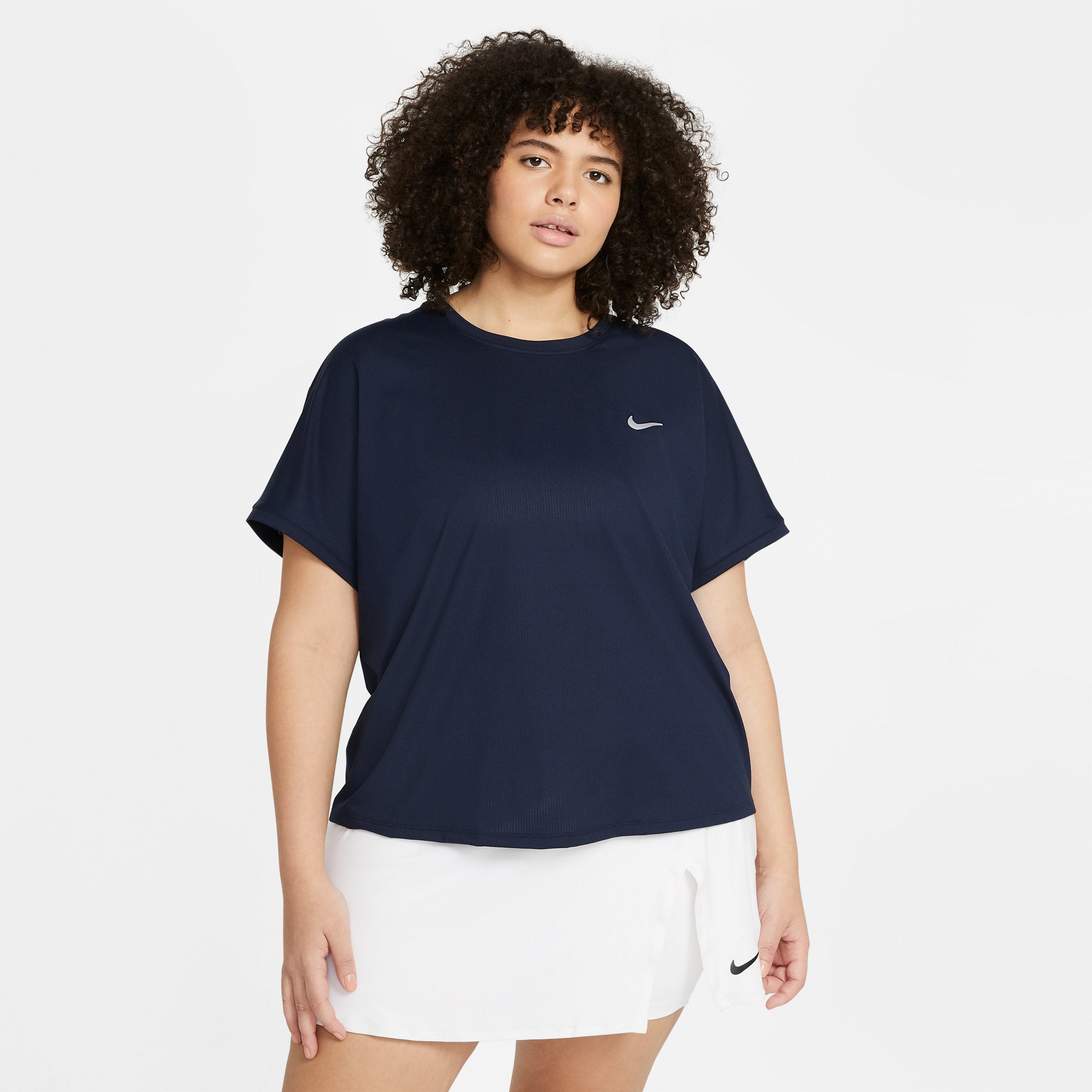Nike Dri-FIT Victory Women's Tennis Shirt (Plus Size) Blue (1)