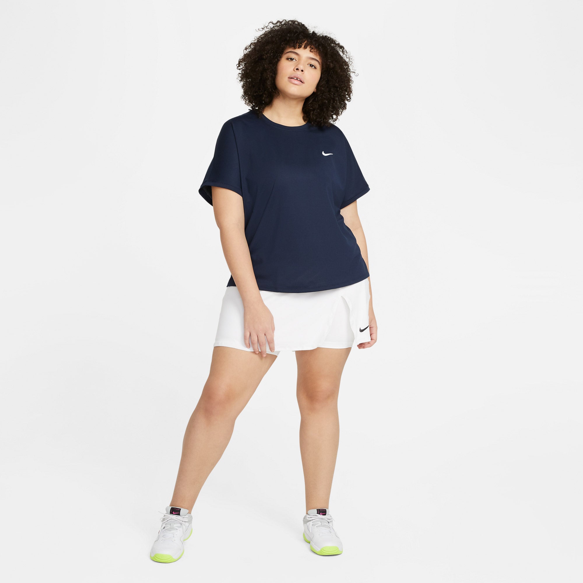 Nike Dri-FIT Victory Women's Tennis Shirt (Plus Size) Blue (3)