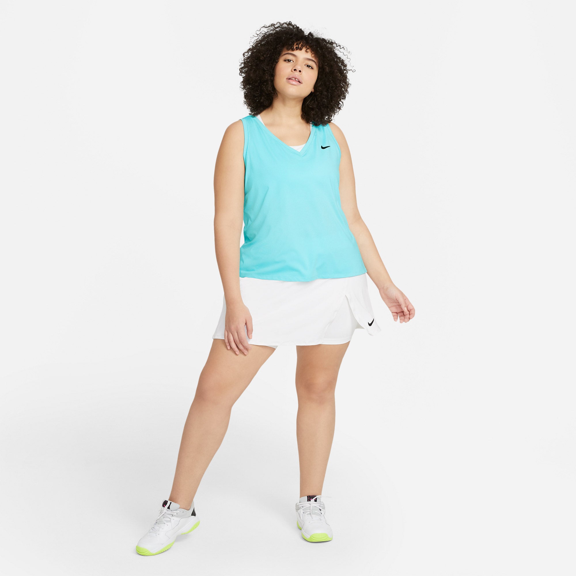 Nike Dri-FIT Victory Women's Tennis Tank (Plus Size) Blue (3)