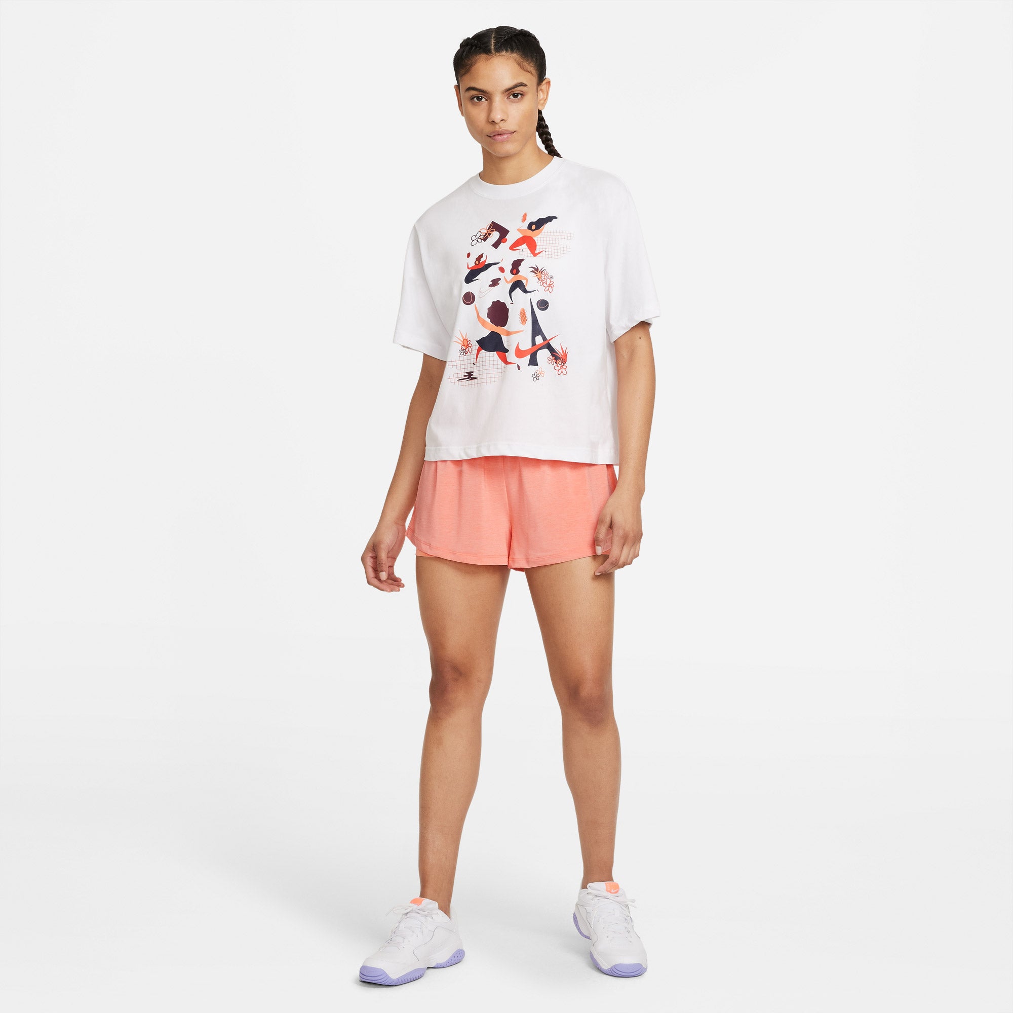 Nike Dri-FIT Women's Graphic Tennis T-Shirt White (3)