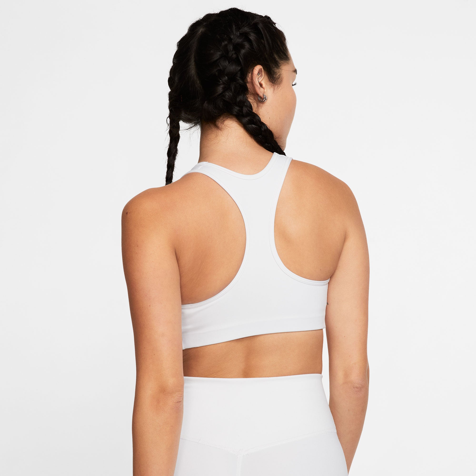 Nike Dri-FIT Women's Medium-Support 1-Piece Pad Sports Bra White (2)