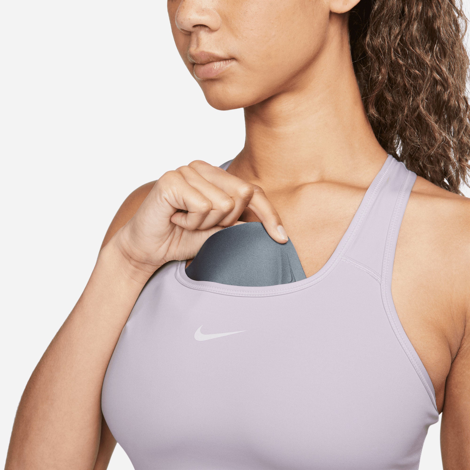 Nike Dri-FIT Women's Medium-Support 1-Piece Pad Sports Bra Purple (4)