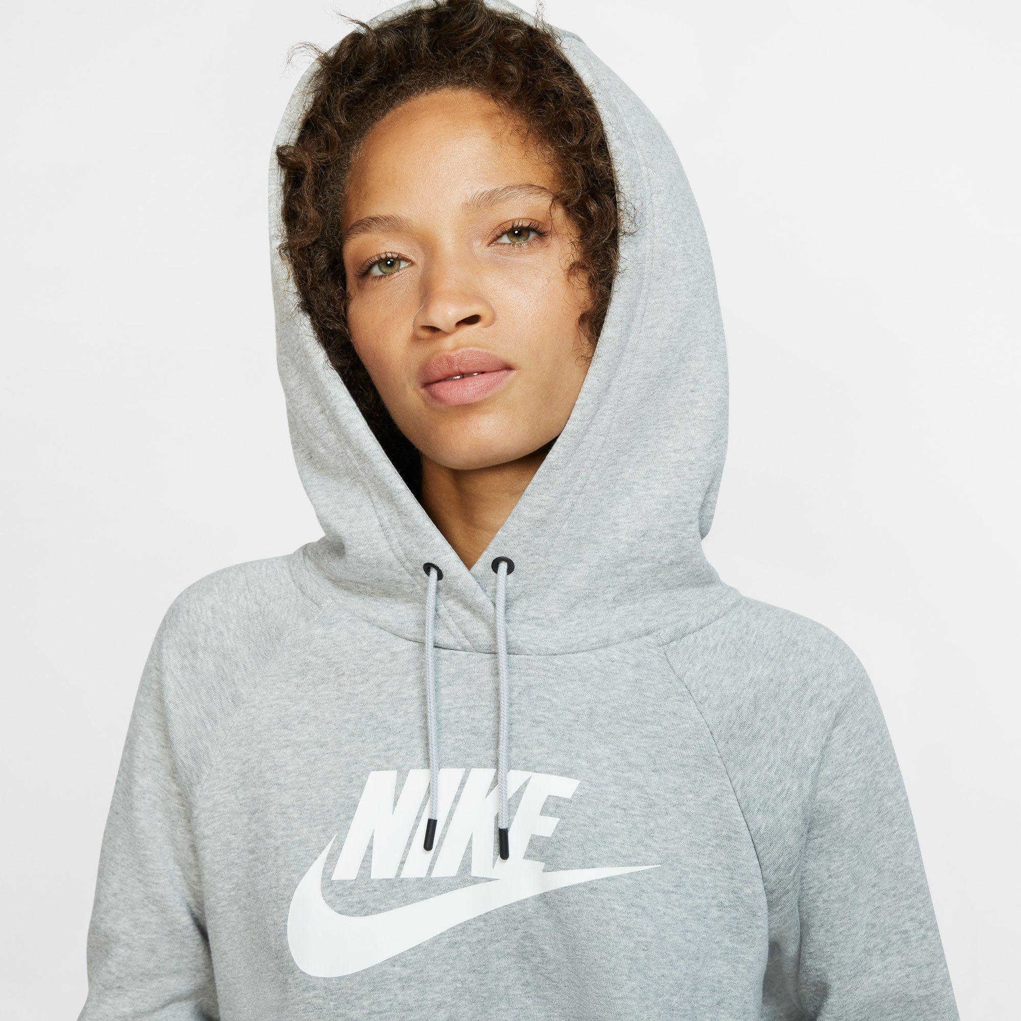 Nike Essential Women's Fleece Pullover Hoodie Grey (4)