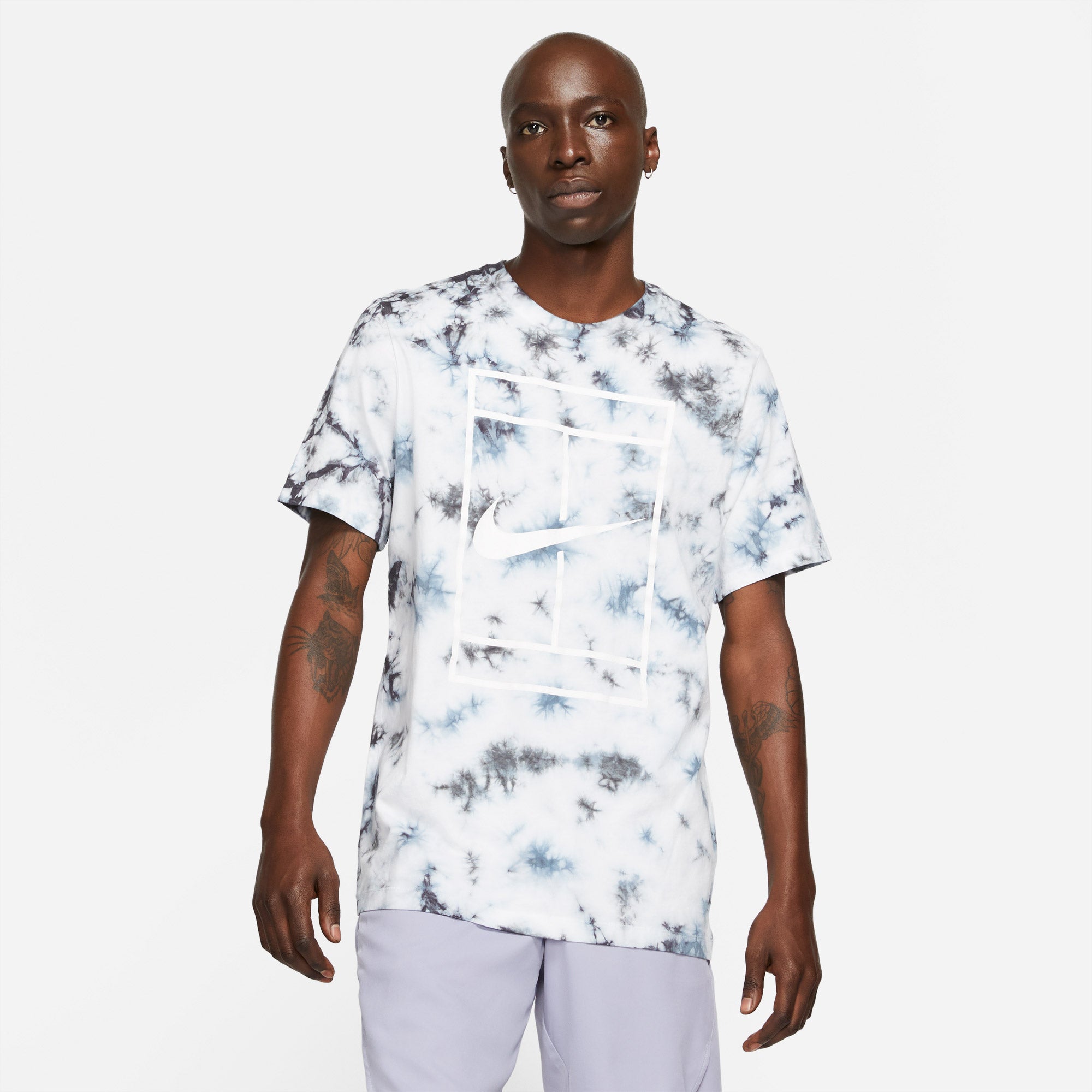 Nike Heritage Danger Dye Men's Tennis T-Shirt White (1)