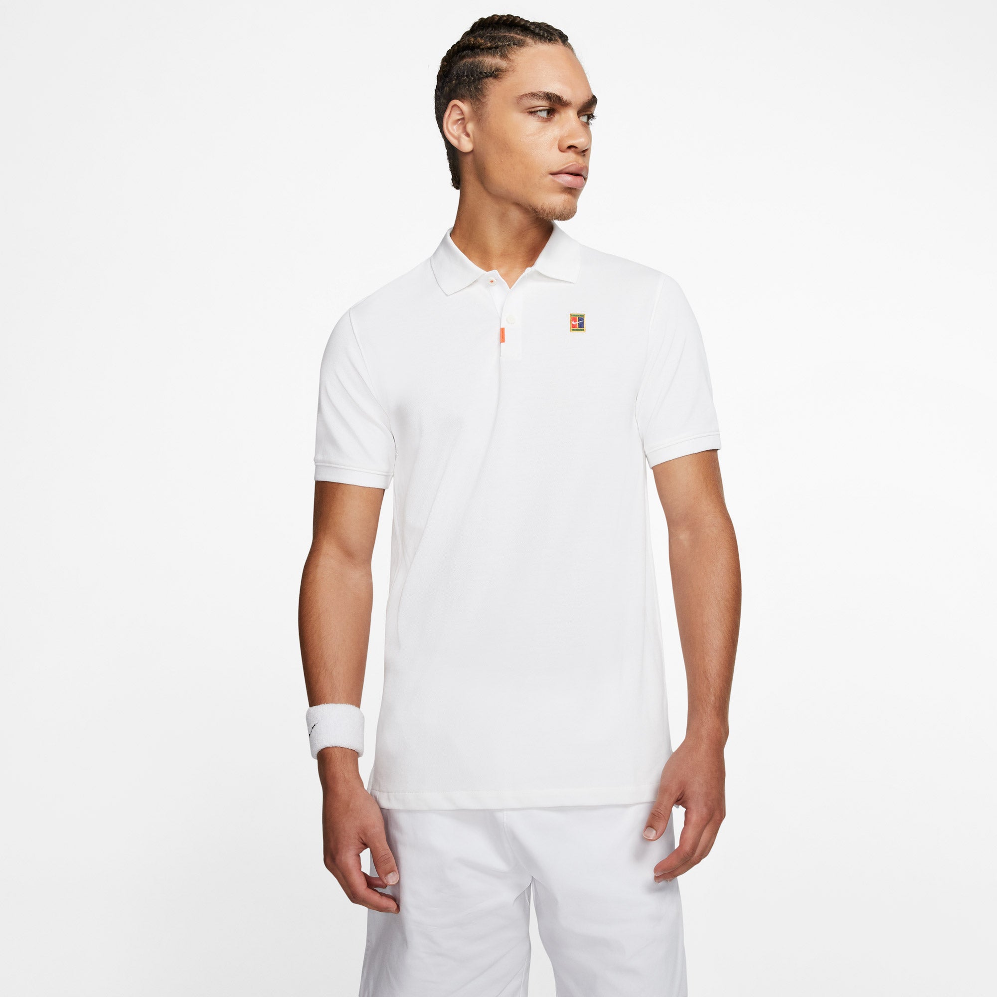 Nike Heritage Men's Slim Fit Tennis Polo White (1)
