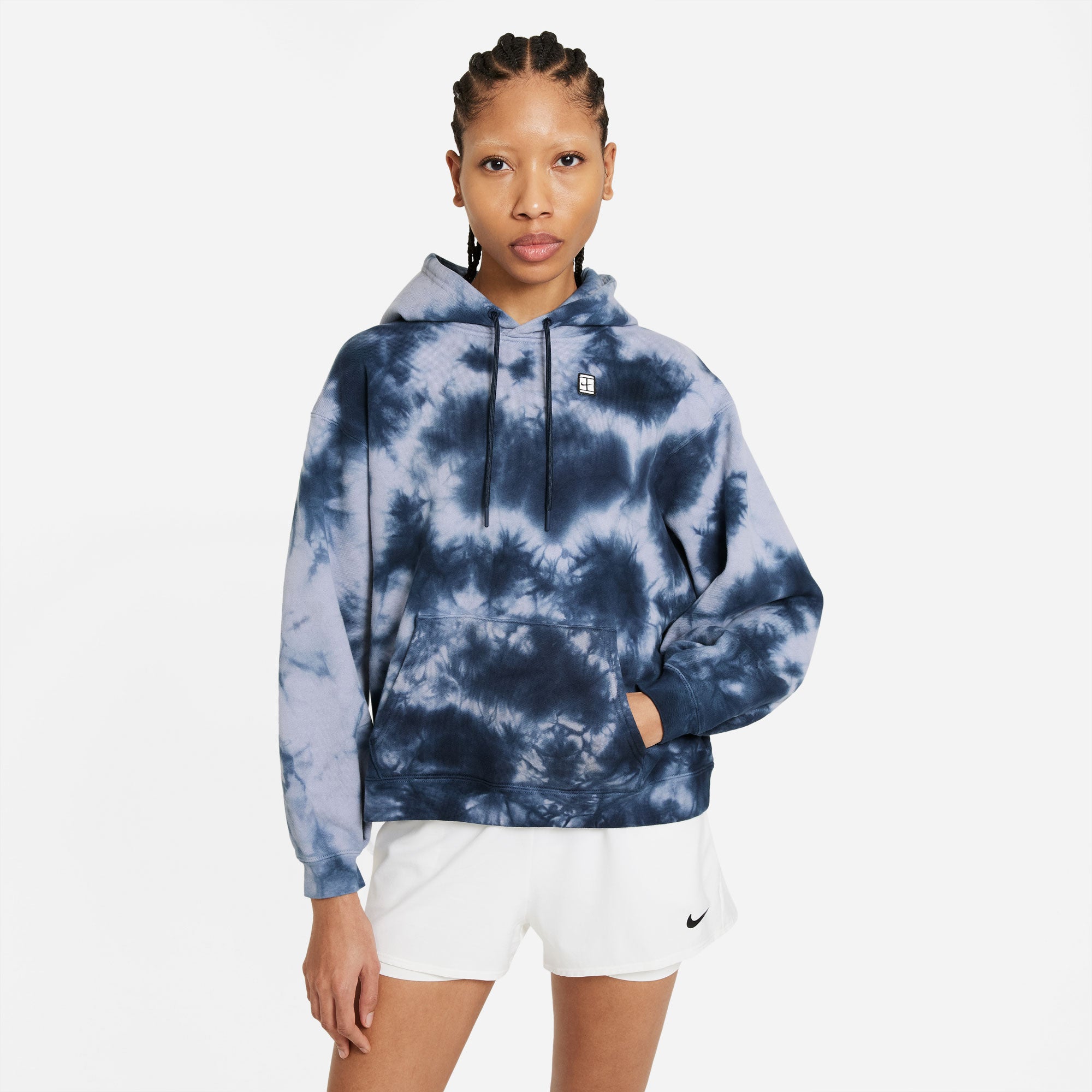 Nike Heritage Women's Tie-Dye Tennis Hoodie Purple (1)