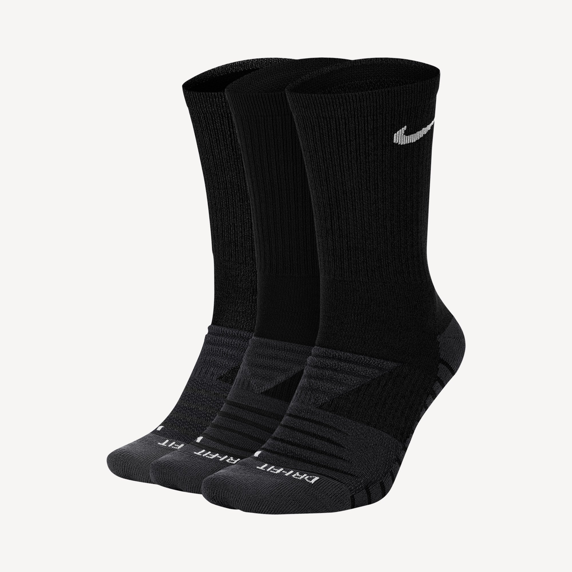 Nike Max Cushioned Training Crew Socks (3 Pairs) Black (1)