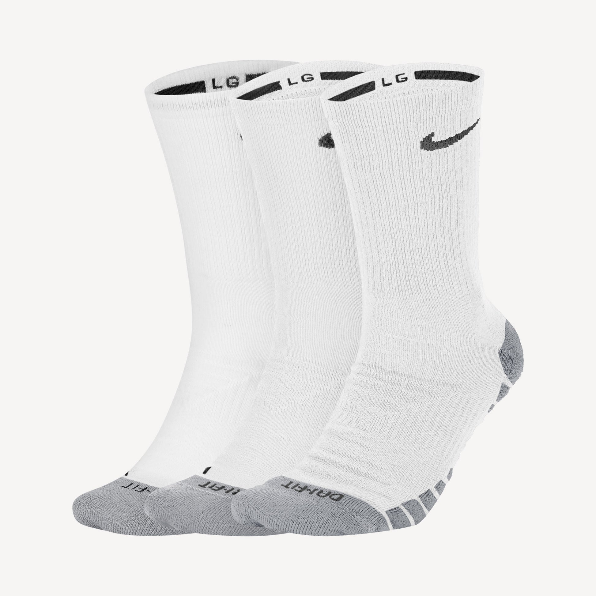 Nike Max Cushioned Training Crew Socks (3 Pairs) White (1)