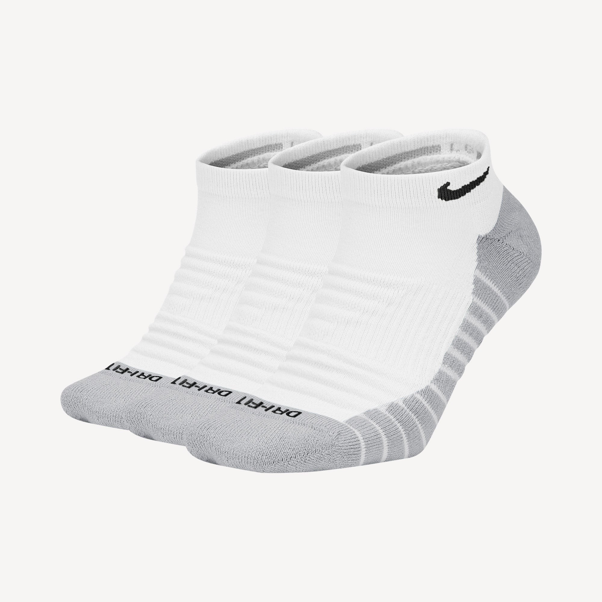 Nike Max Cushioned Training No-Show Socks (3 Pairs) White (1)