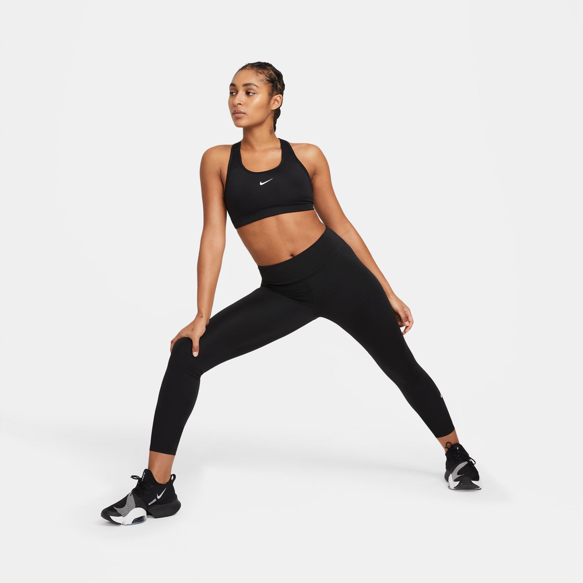 Nike One Dri-FIT Women's Mid-Rise Crop Tights Black (6)