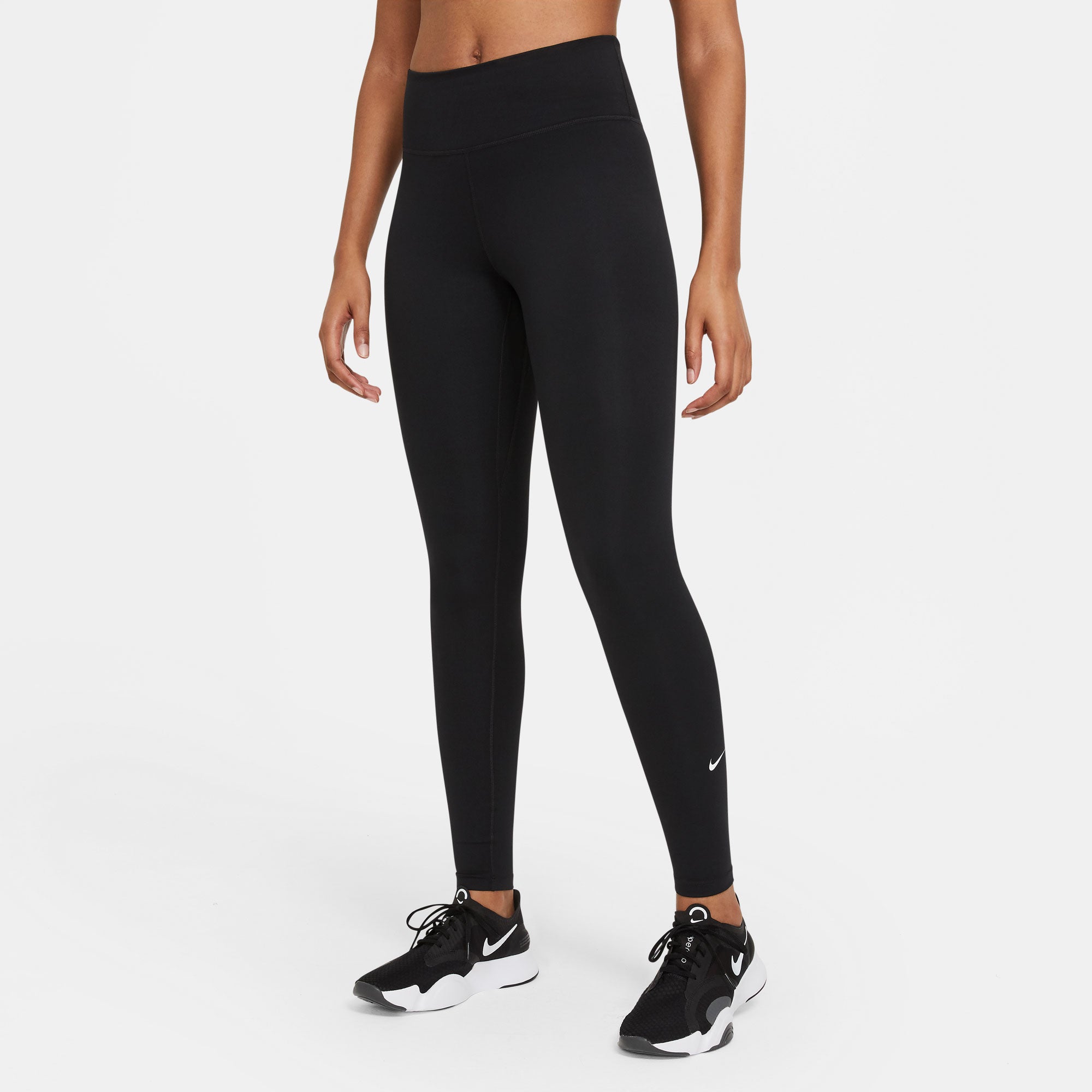 Nike One Dri-FIT Women's Mid-Rise Leggings Black (1)