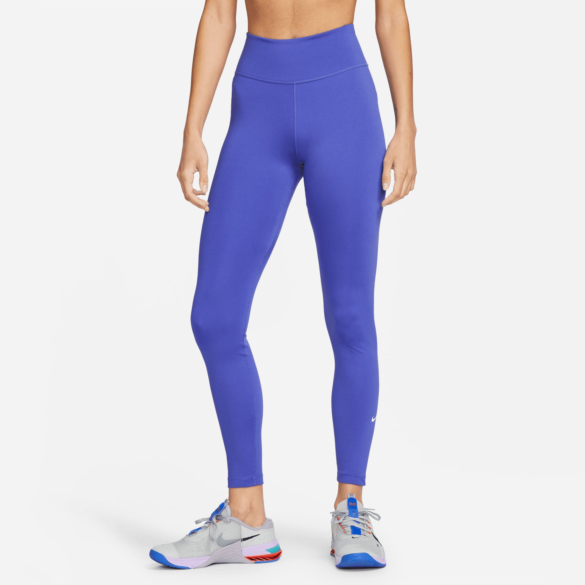 Nike One Dri-FIT Women's Mid-Rise Tights Blue (1)