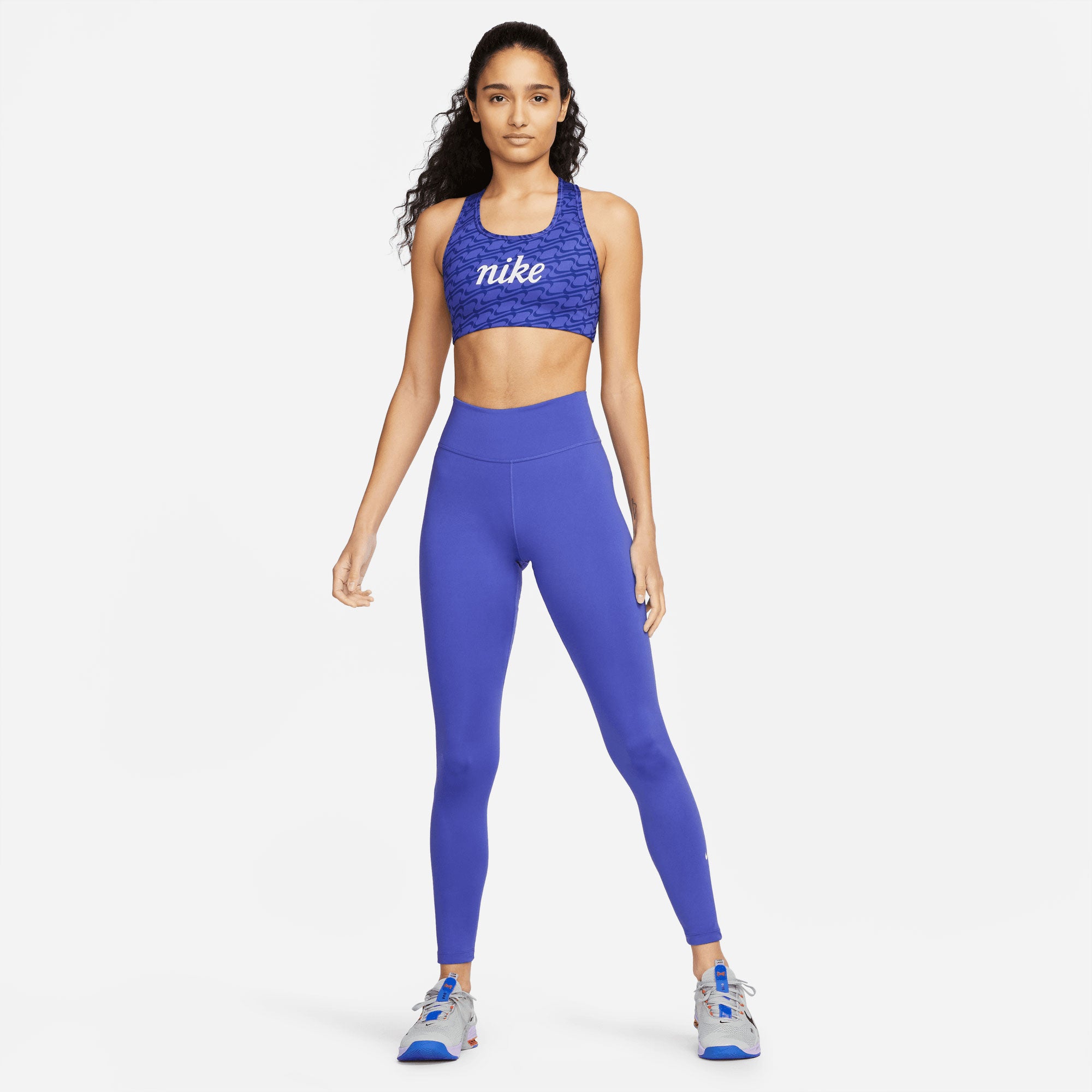 Nike One Dri-FIT Women's Mid-Rise Tights Blue (6)