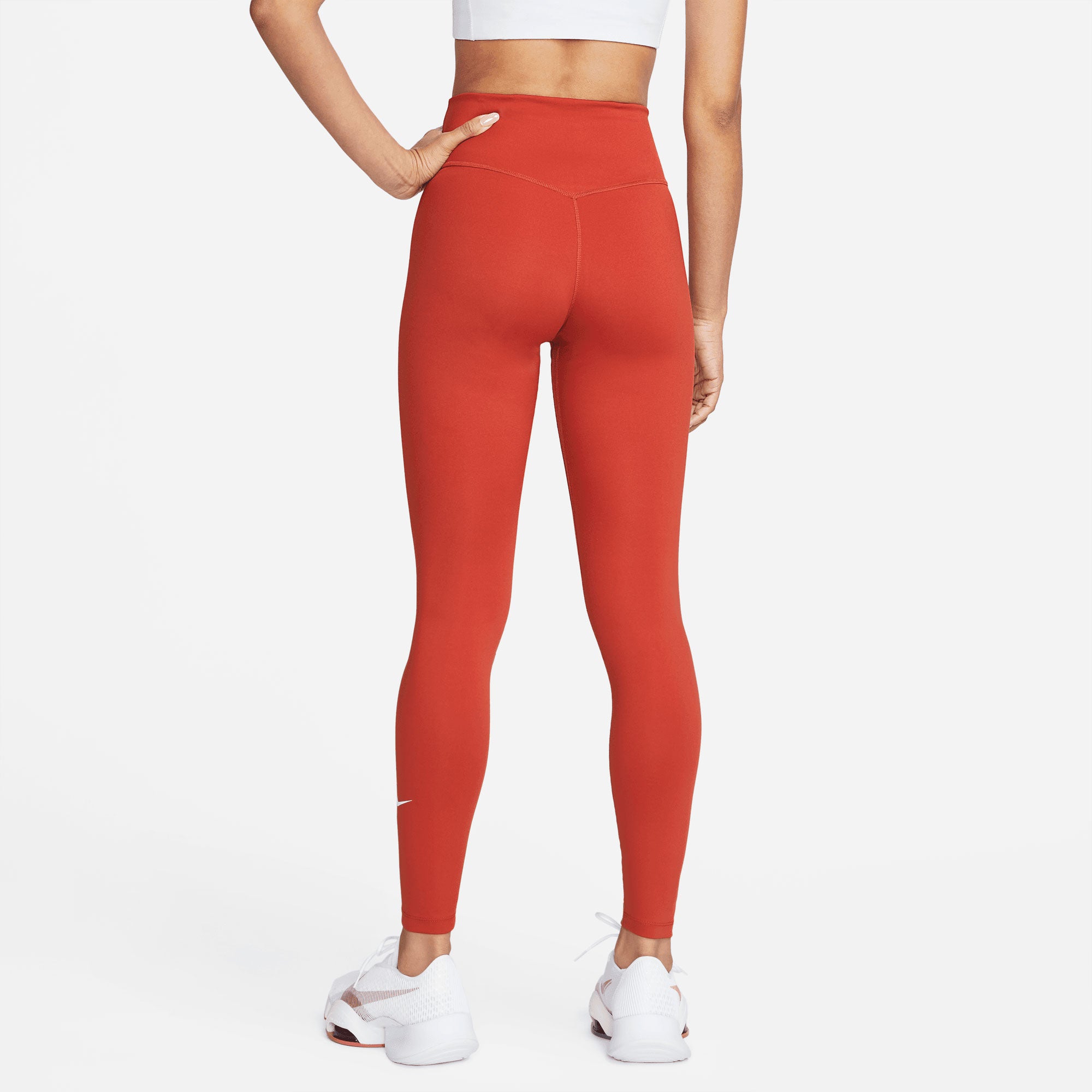 Nike One Dri-FIT Women's Mid-Rise Tights Red (2)