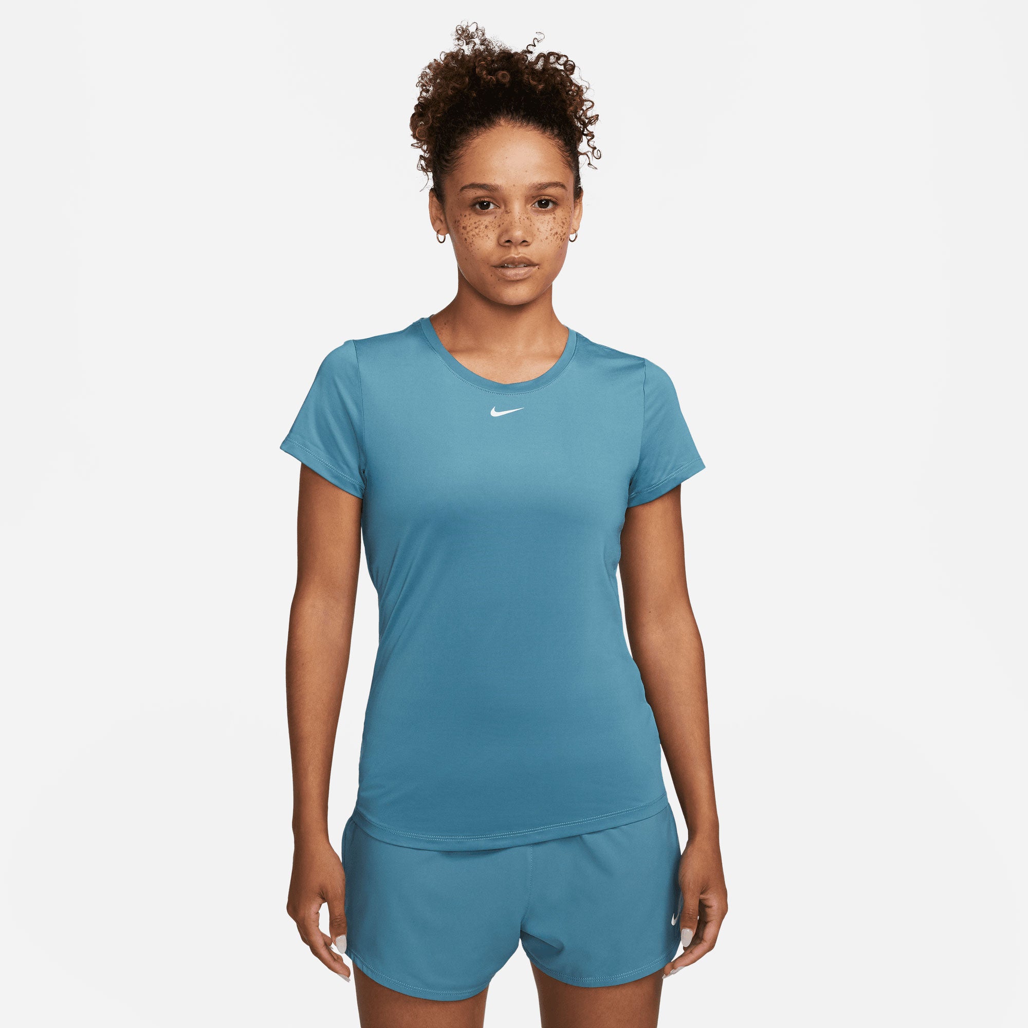 Nike One Dri-FIT Women's Slim Fit Shirt Blue (1)