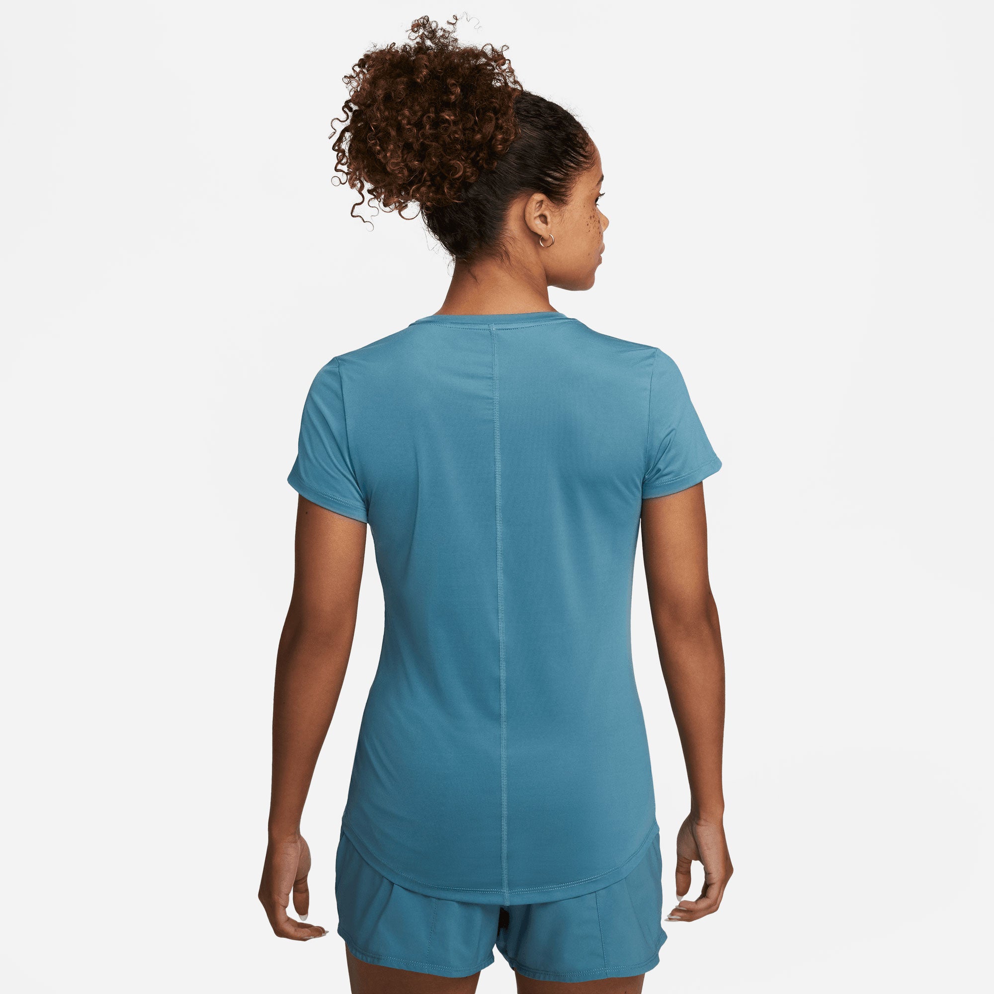 Nike One Dri-FIT Women's Slim Fit Shirt Blue (2)