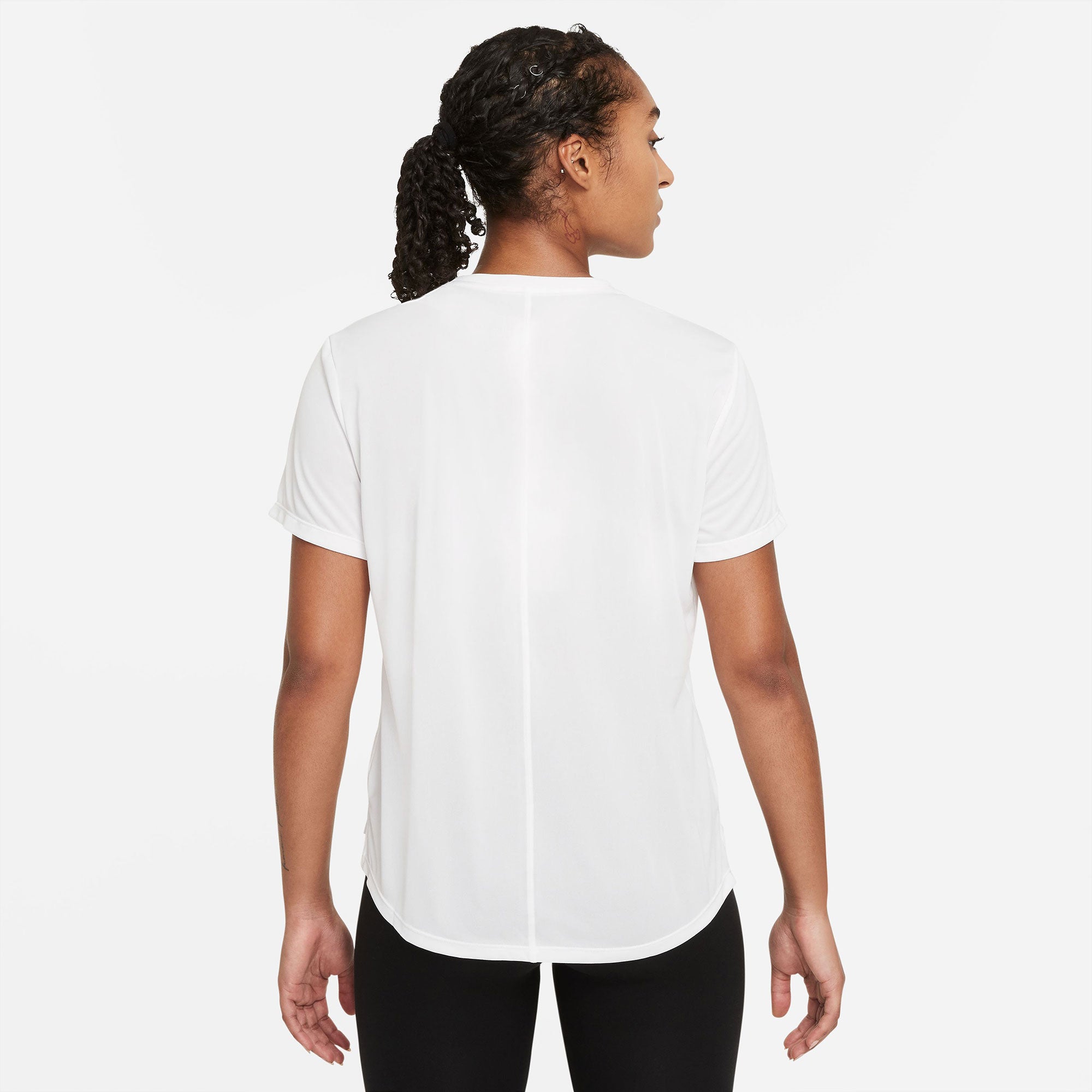 Nike One Dri-FIT Women's Standard Fit Shirt White (2)