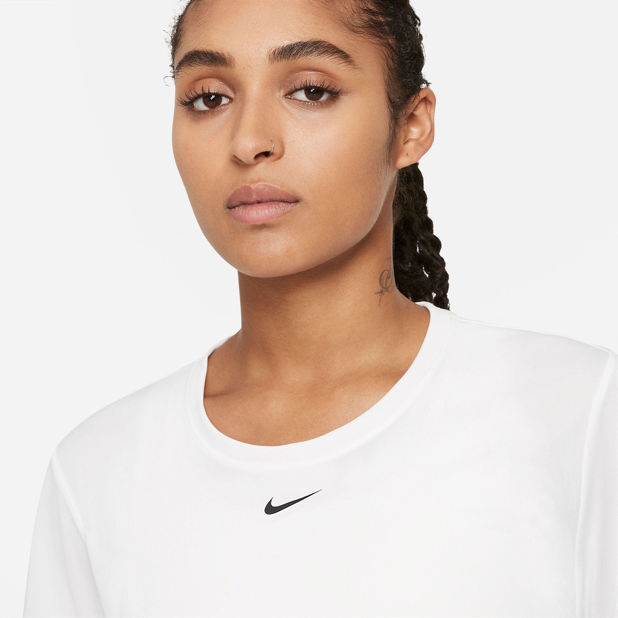 Nike One Dri-FIT Women's Standard Fit Shirt White (3)