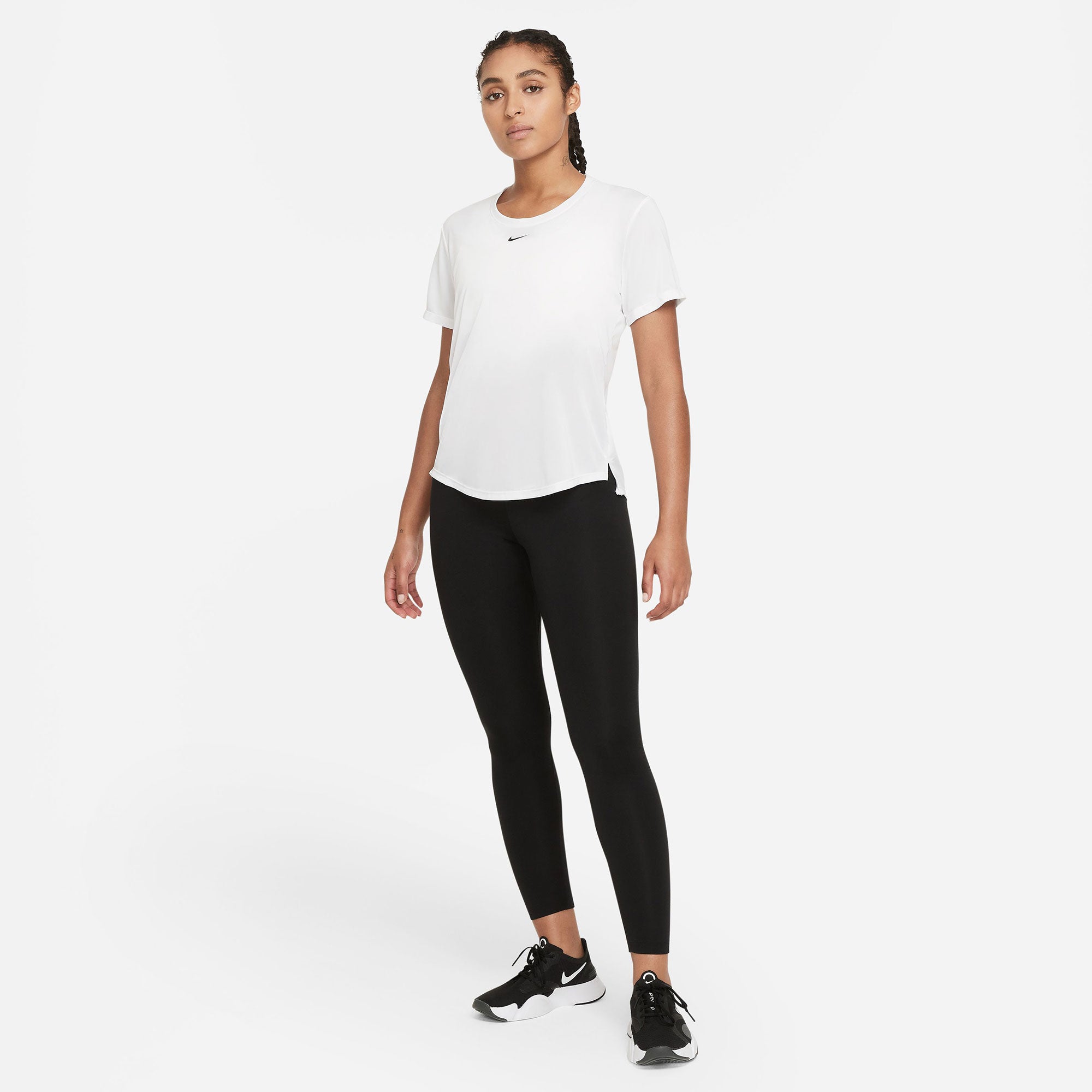 Nike One Dri-FIT Women's Standard Fit Shirt White (5)