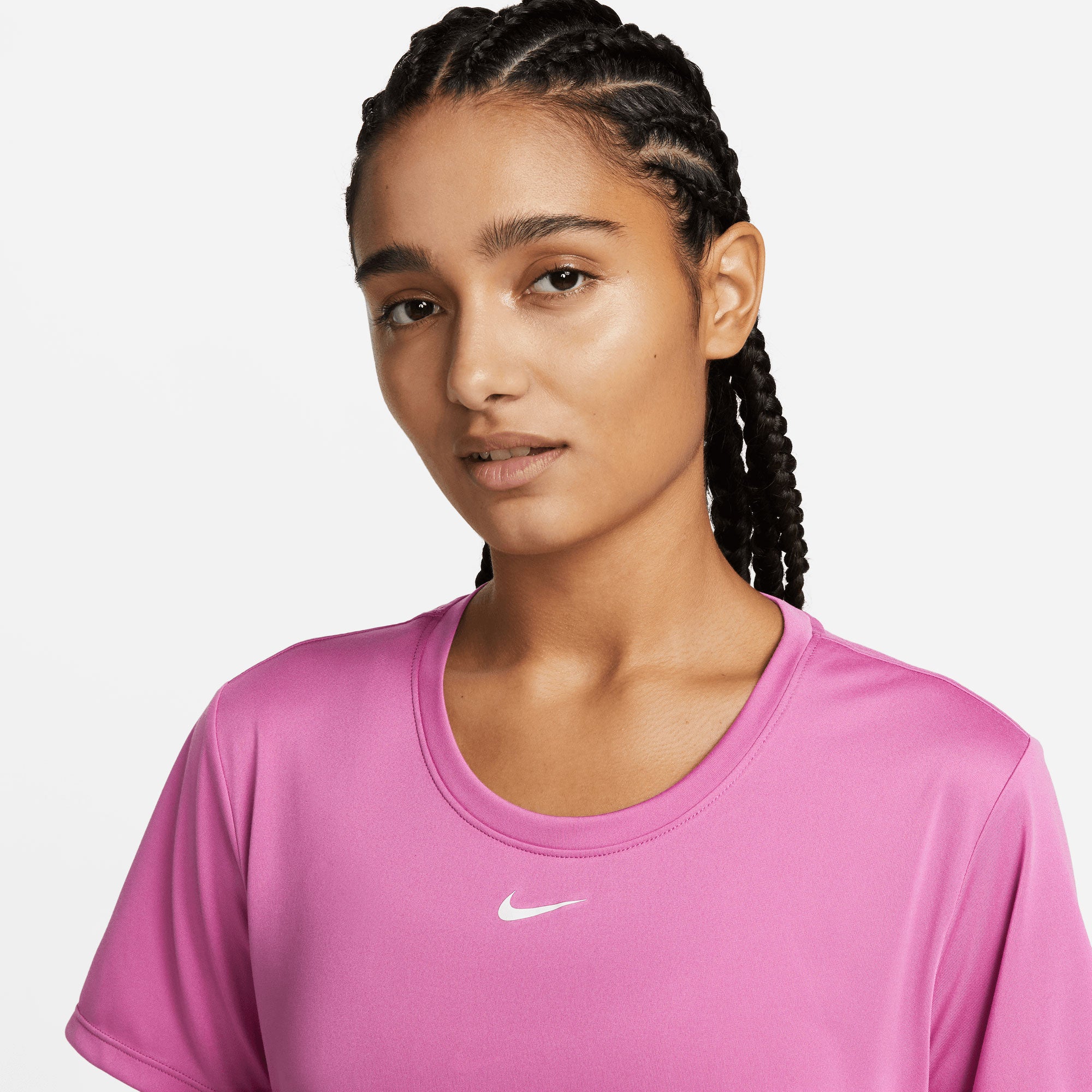 Nike One Dri-FIT Women's Standard Fit Shirt Pink (3)