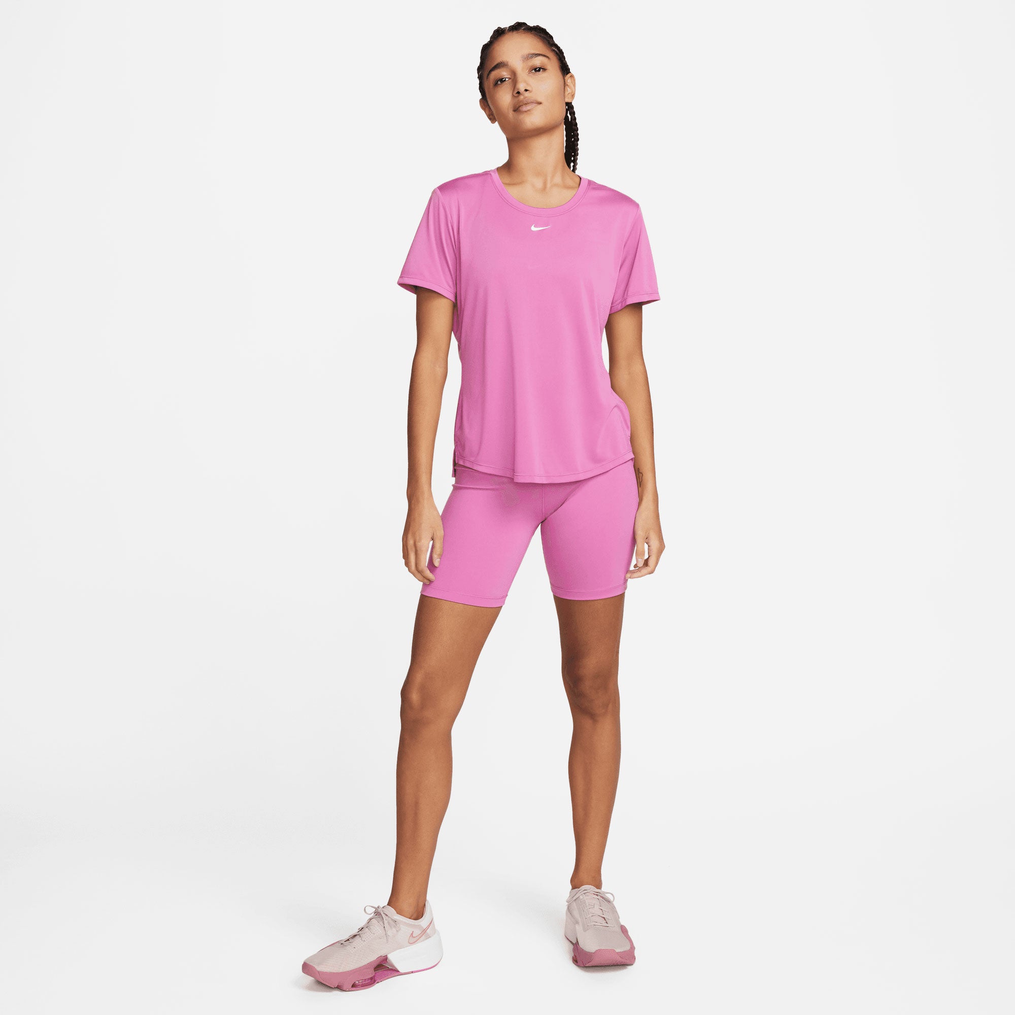 Nike One Dri-FIT Women's Standard Fit Shirt Pink (5)