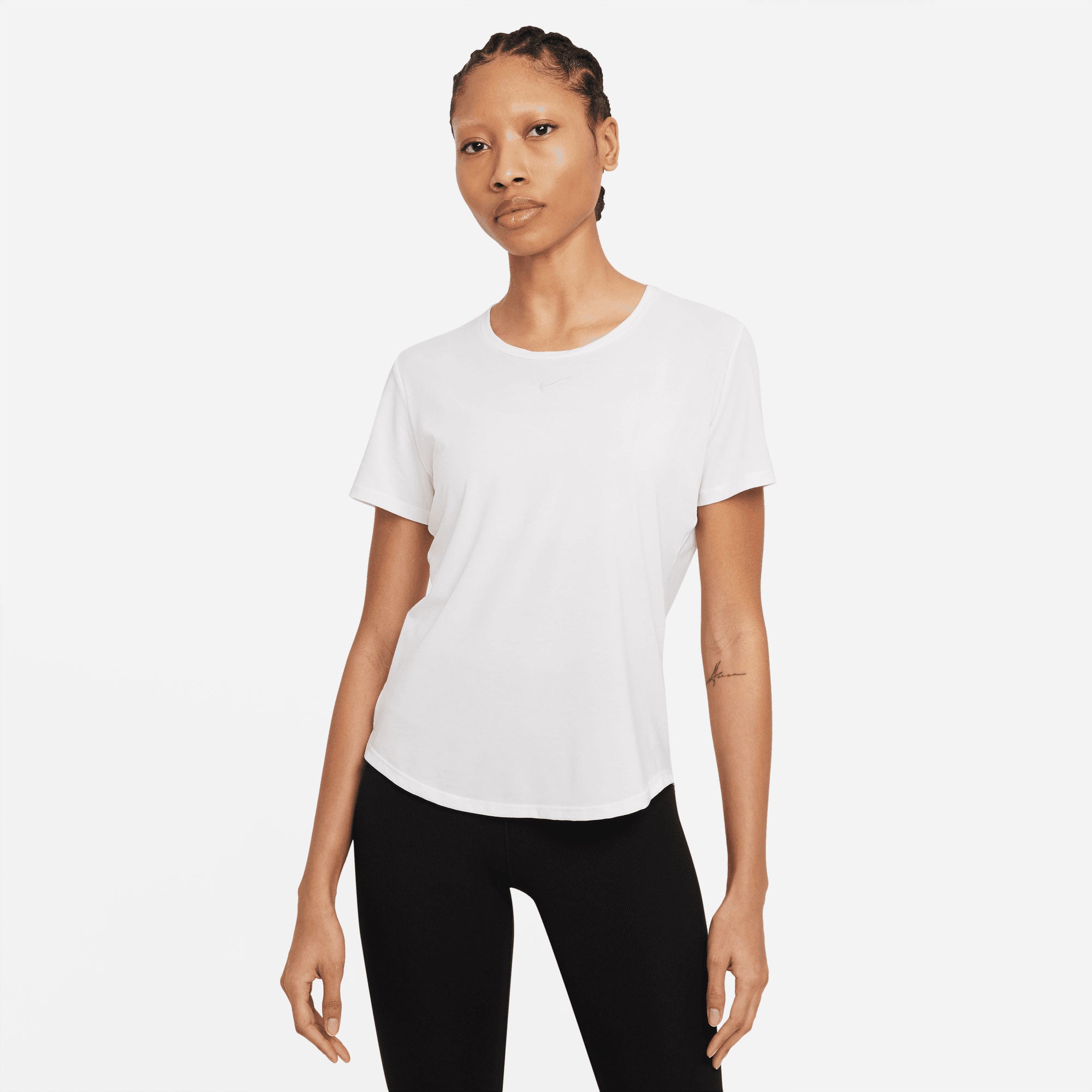 Nike One Luxe Dri-FIT Women's Standard Fit Shirt White (1)