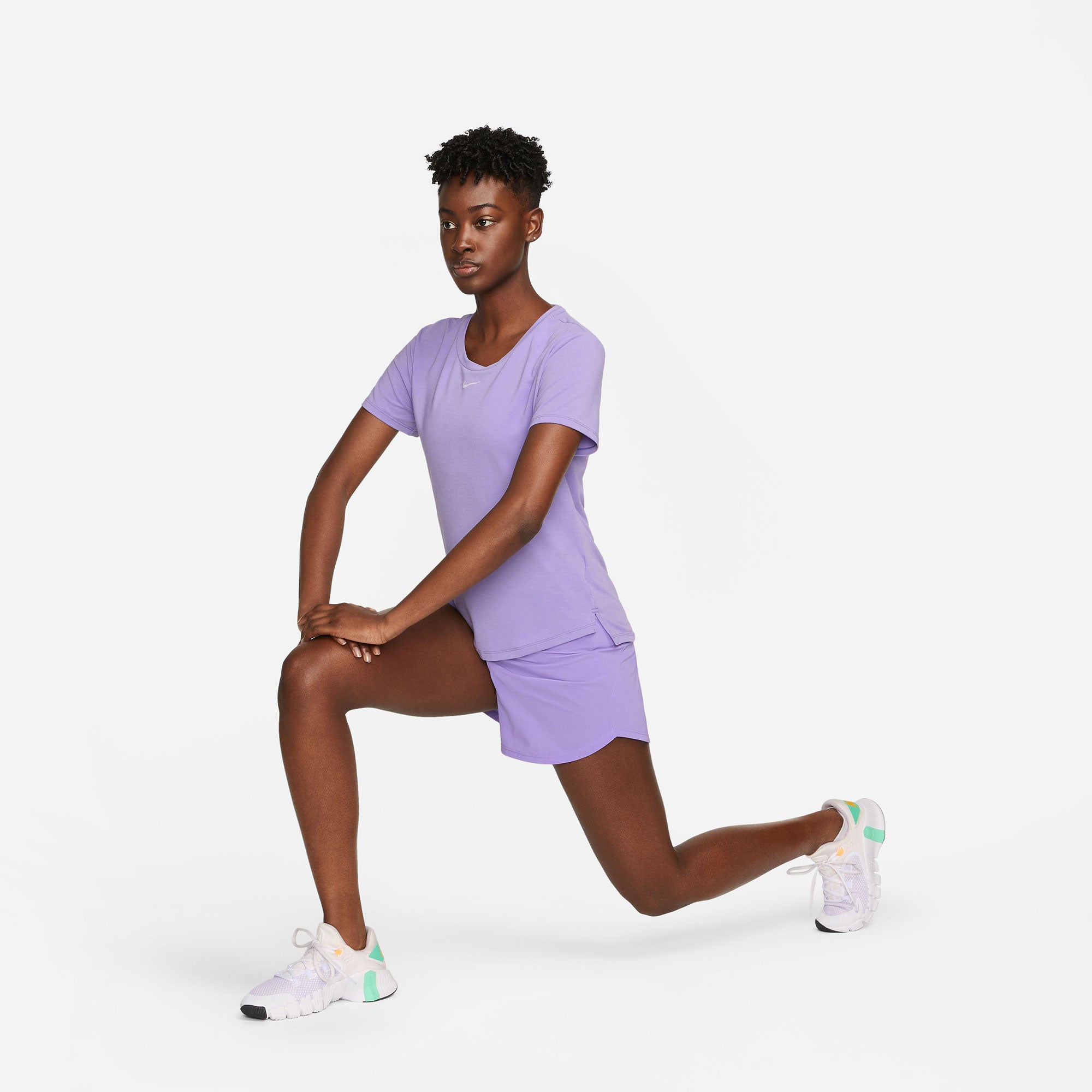 Nike One Luxe Dri-FIT Women's Standard Fit Shirt Purple (5)