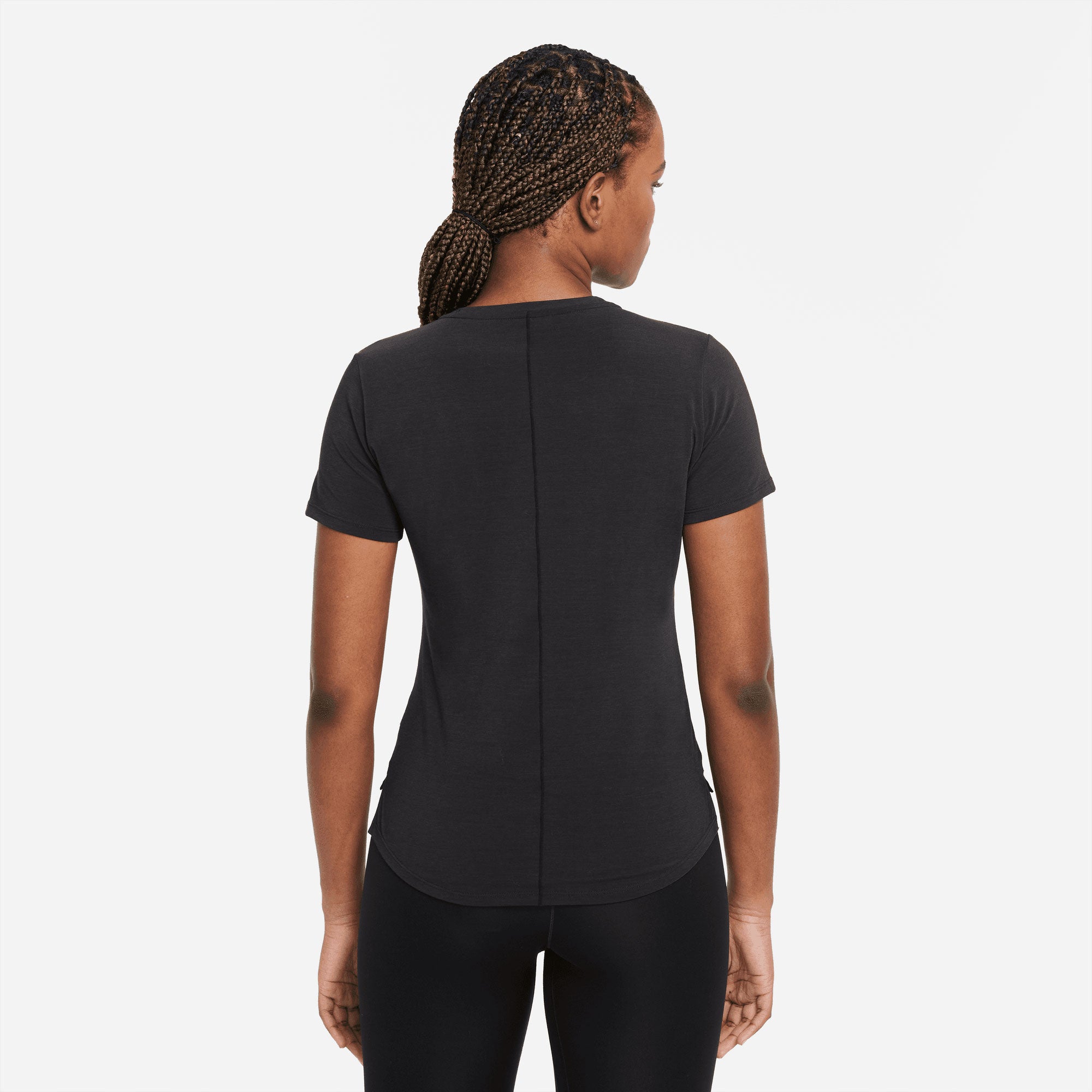 Nike One Luxe Dri-FIT Women's Standard Fit SS Top Black (2)