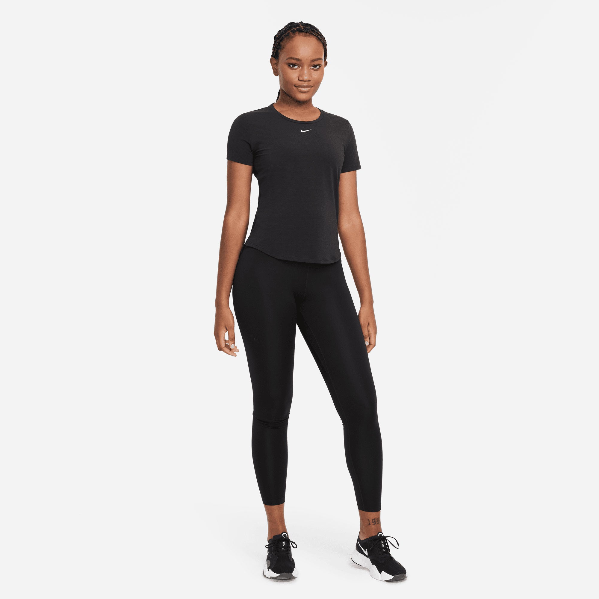 Nike One Luxe Dri-FIT Women's Standard Fit SS Top Black (5)