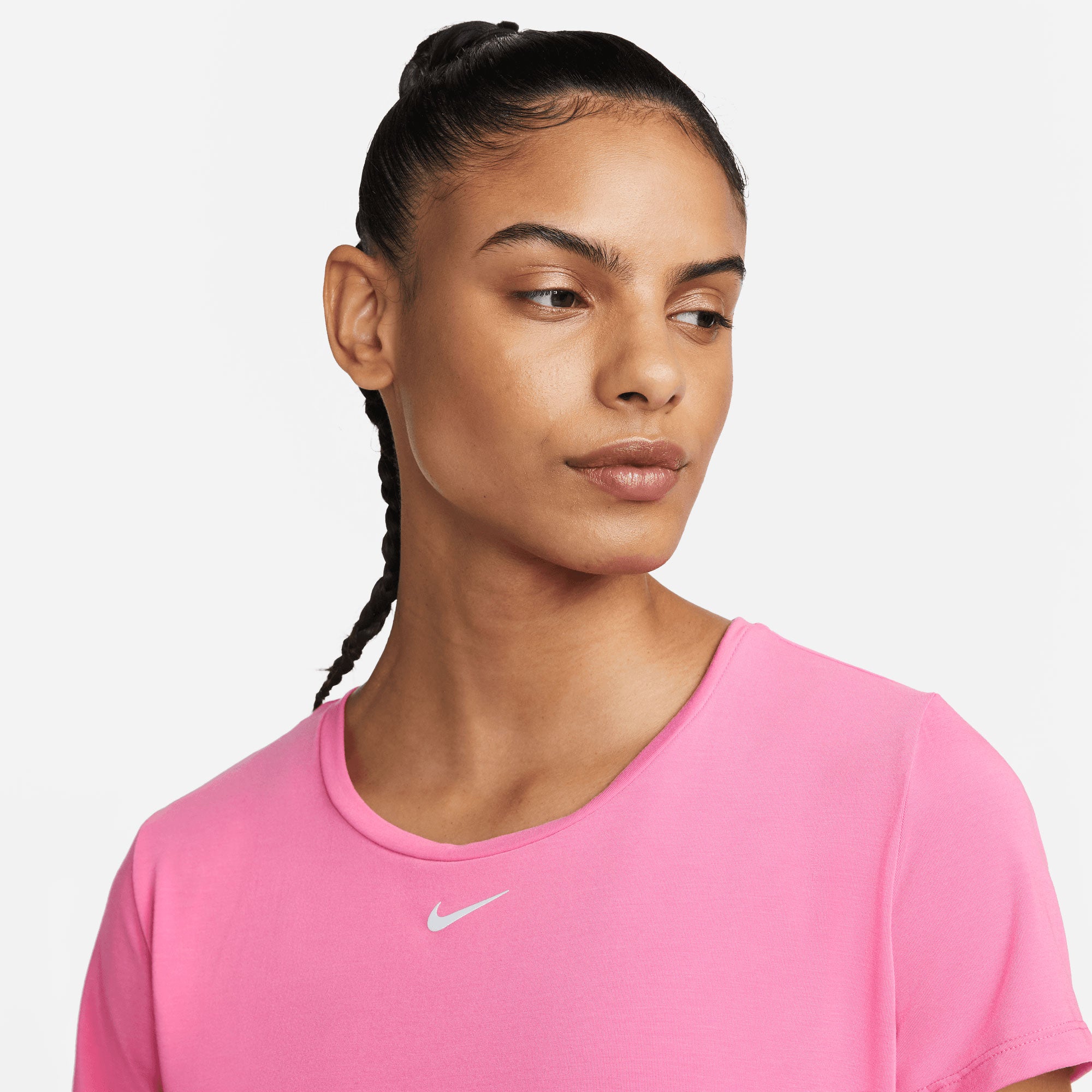 Nike One Luxe Dri-FIT Women's Standard Fit SS Top Pink (3)